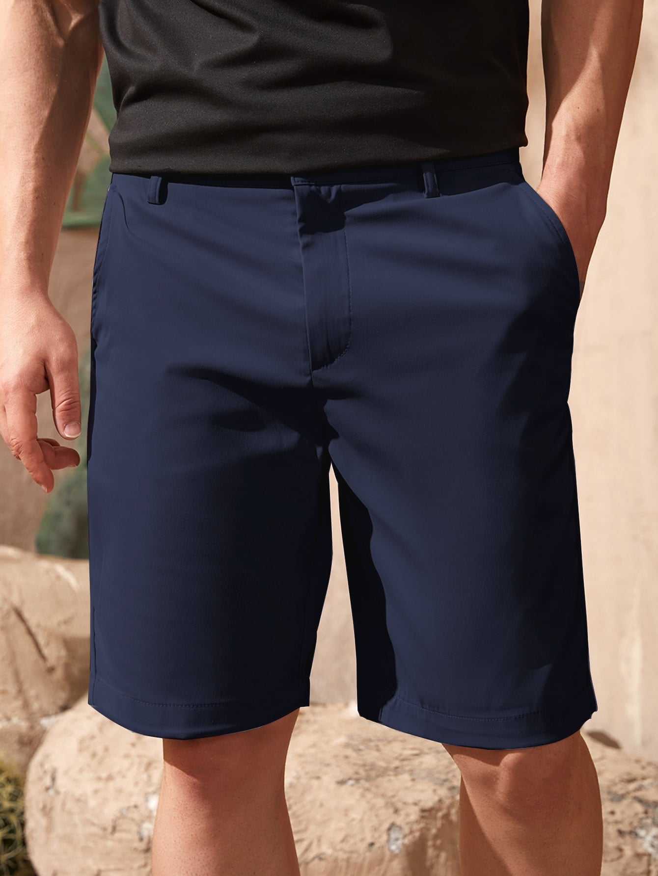 Bermuda Masculina Casual Com Corte Reto E Visual Clean Bermuda Masculina Casual Com Corte Reto E Visual Clean