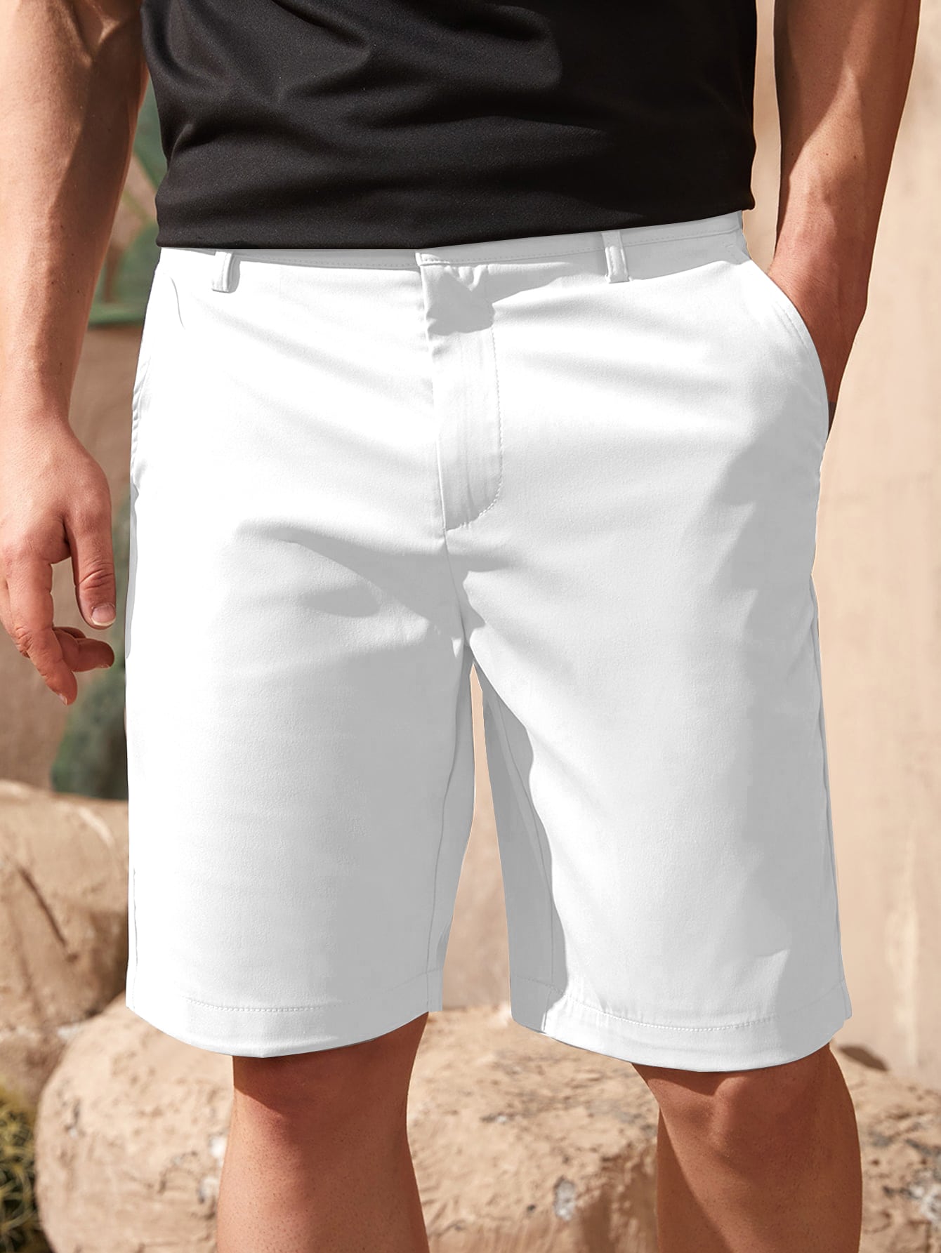 Bermuda Masculina Casual Com Corte Reto E Visual Clean Bermuda Masculina Casual Com Corte Reto E Visual Clean