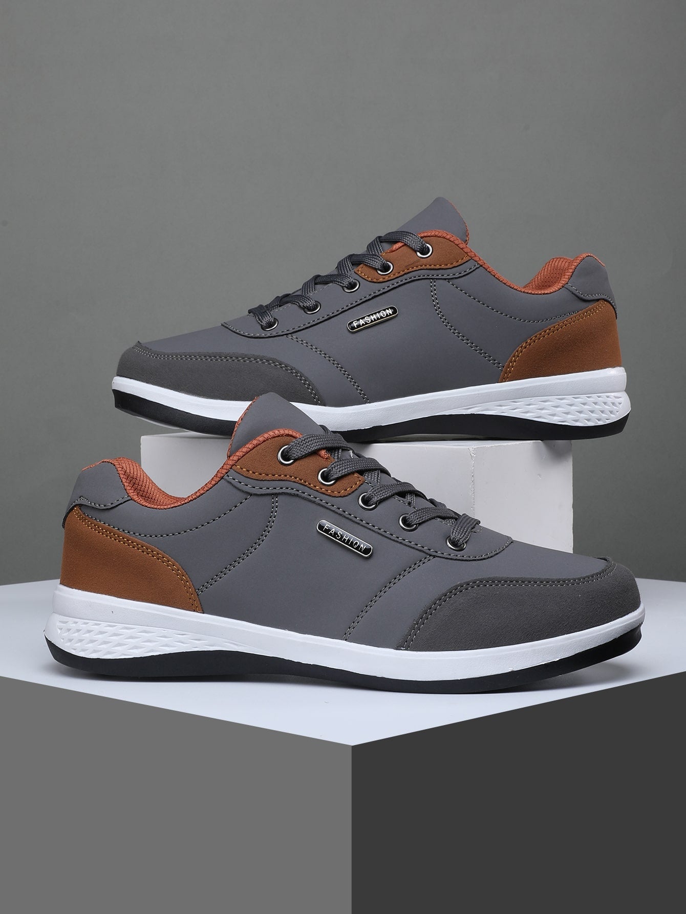 Tênis Masculino Casual Esportivo Confortável Leve Dia a Dia Cinza / 36 Tênis Masculino Casual Esportivo Confortável