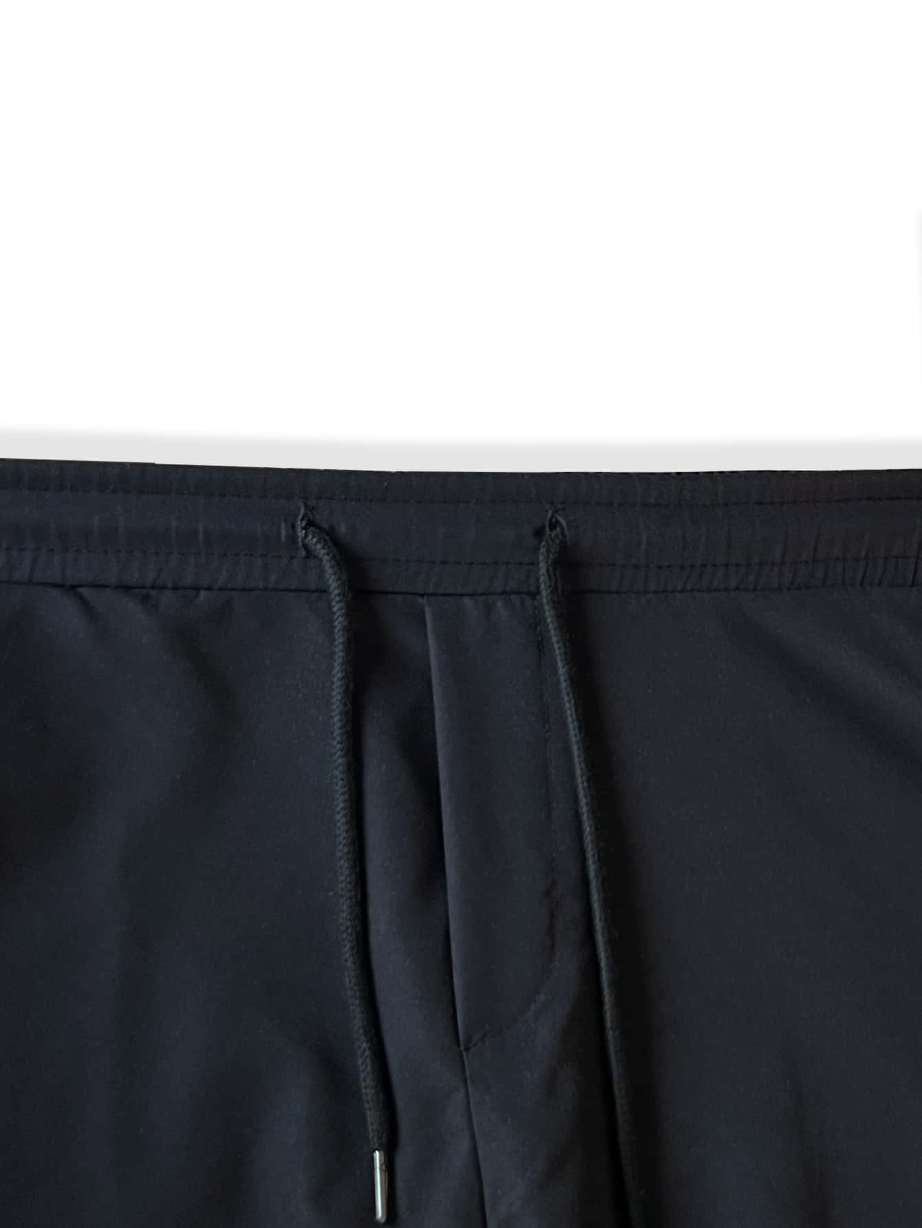 Calça Masculina Cargo Oversized Com Estampa Bolsos Sobrepostos Calça Masculina Cargo Com Corrente Decorativa Bolsos