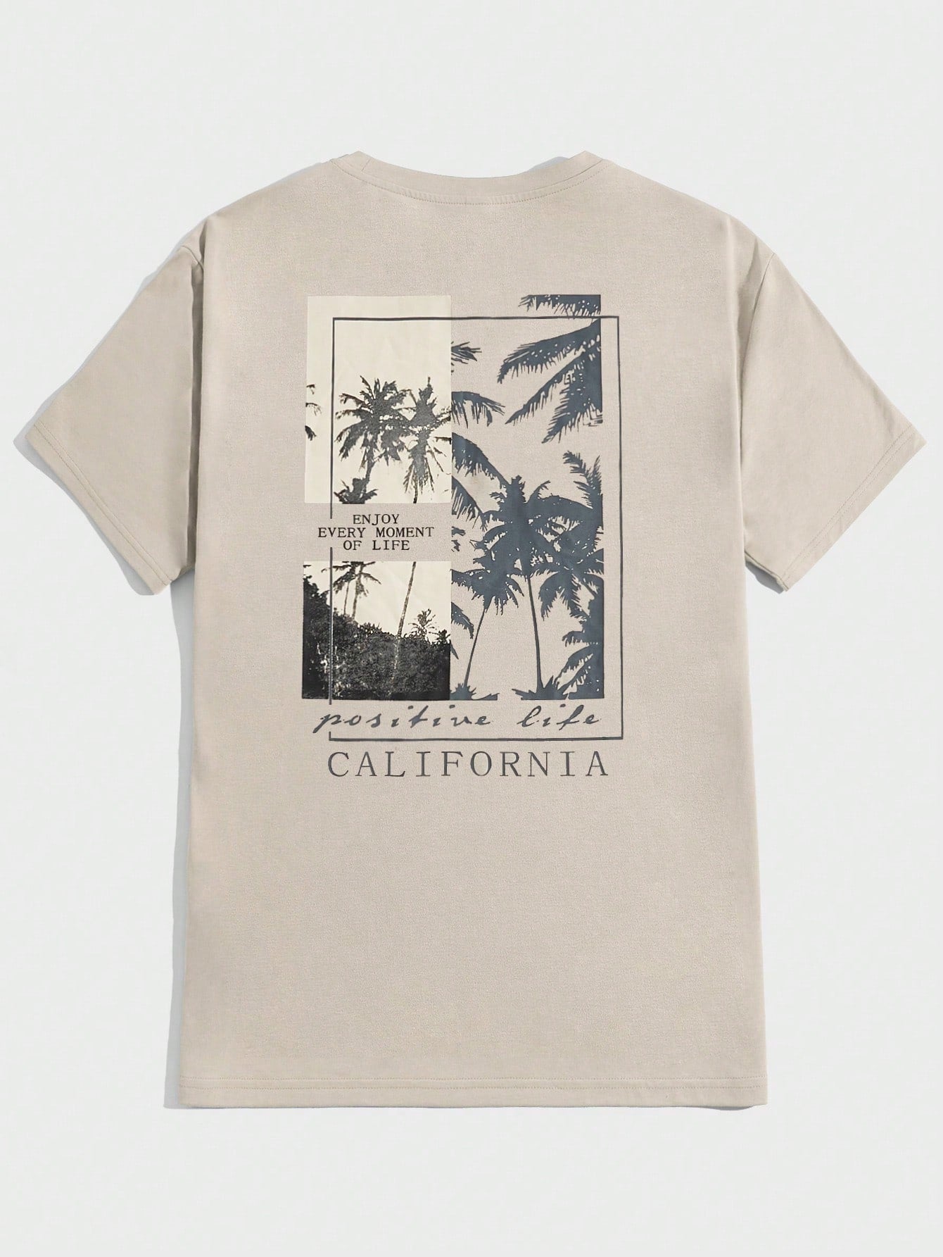 Camisa Masculina Estampa California Lifestyle Bege / PP Camisa Masculina Estampa California Lifestyle