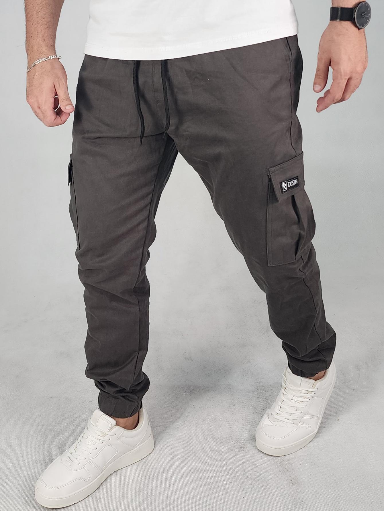 Calça Masculina Jogger Com Bolsos E Cós Ajustável Calça Masculina Cargo Com Correntes E Estilo Streetwear