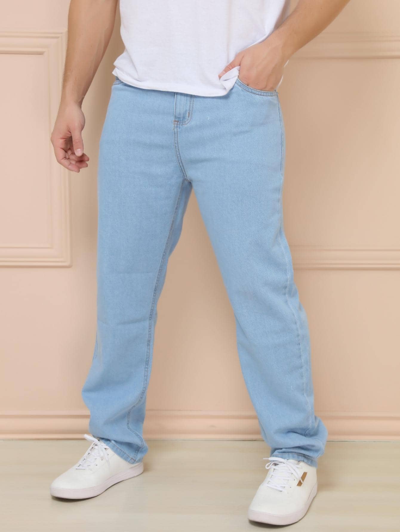 Calça Masculina Jeans Tradicional Reta Tecido Resistente E Corte Calça Masculina Jeans Tradicional Reta Tecido