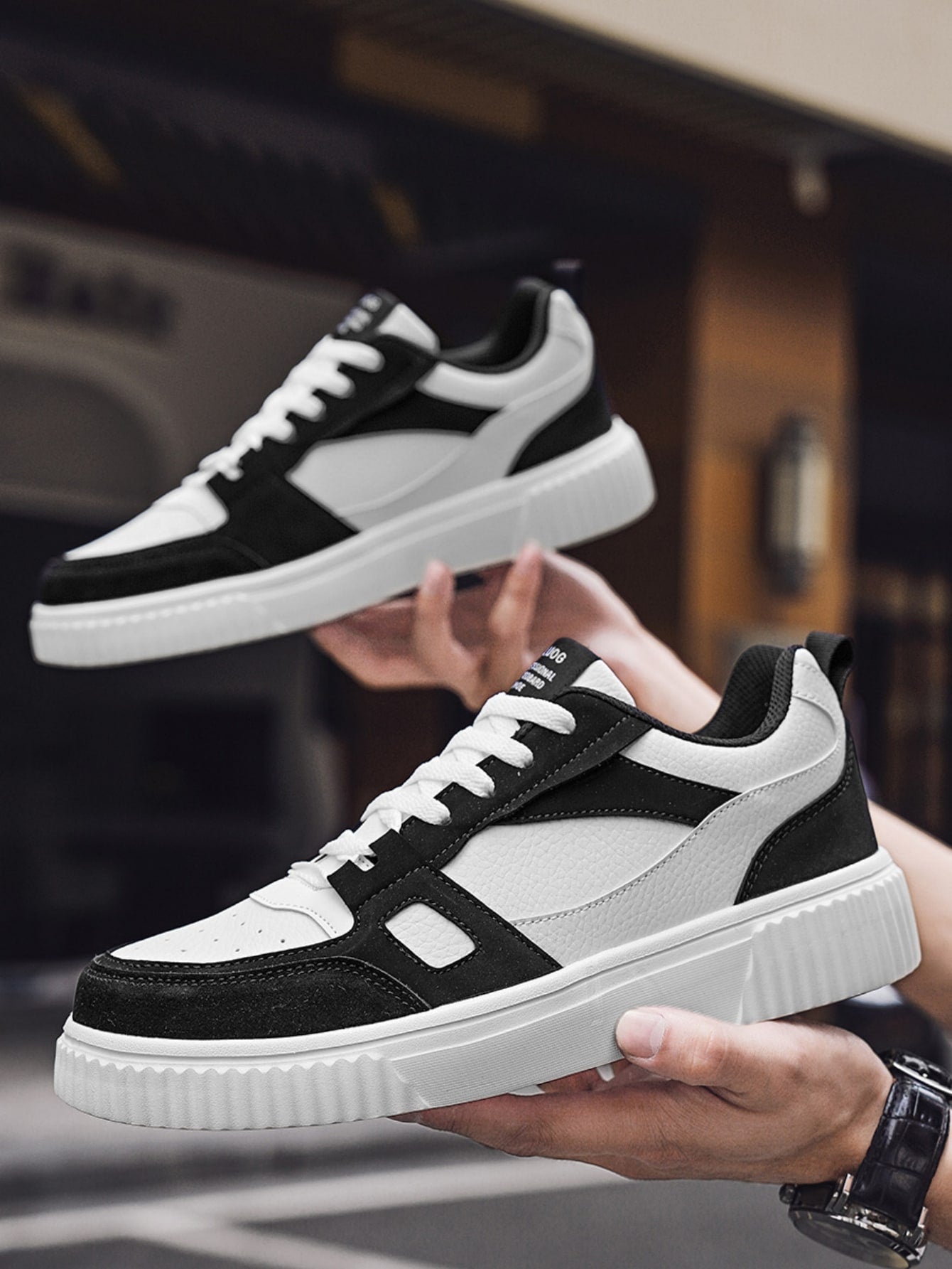 Tênis Masculino Street Cadarço Solado Tratorado Estiloso Tênis Masculino Street Cadarço Solado Tratorado Estiloso