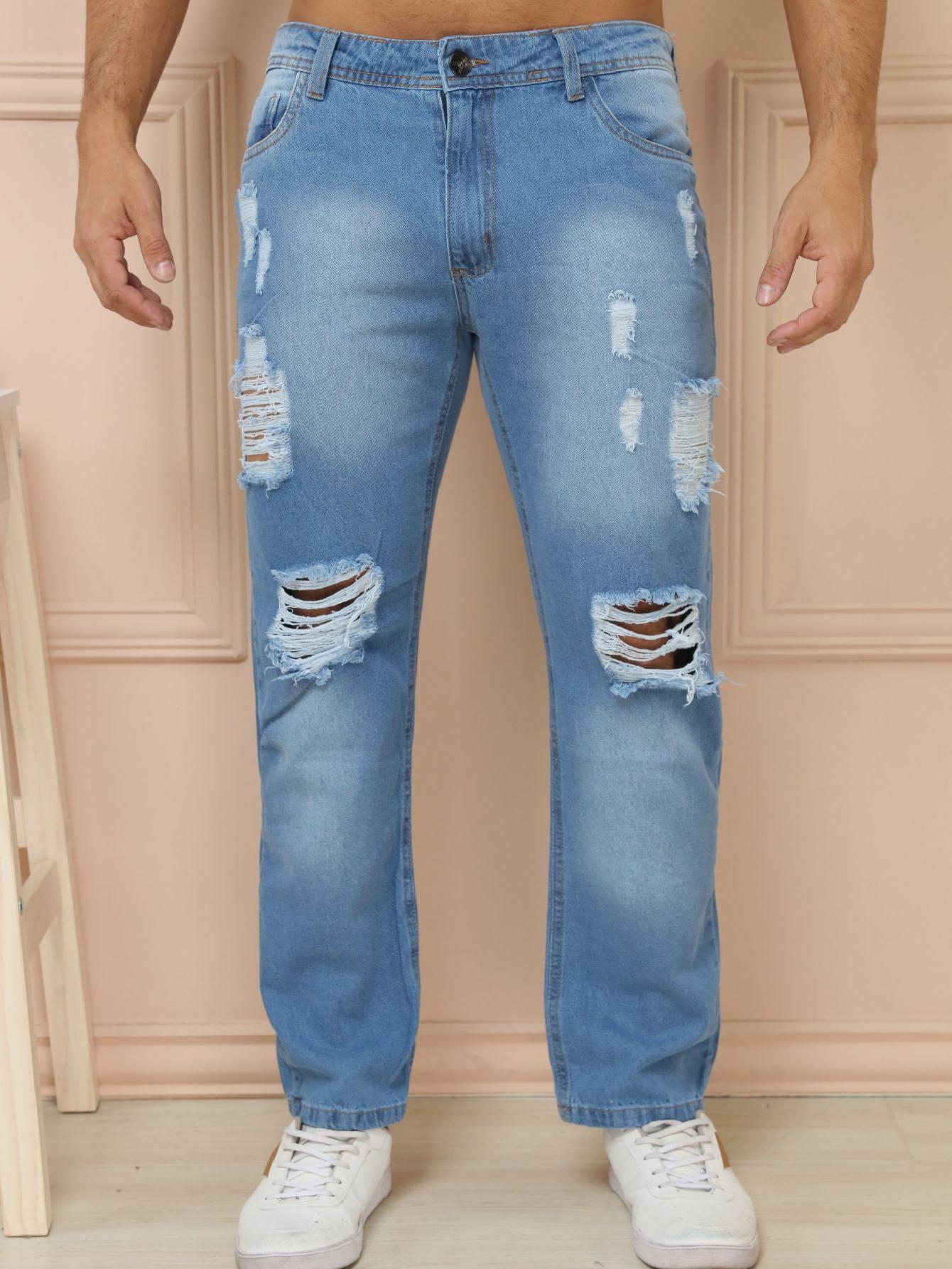 Calça Masculina Jeans Tradicional Reta Tecido Resistente E Corte Calça Masculina Jeans Tradicional Reta Tecido