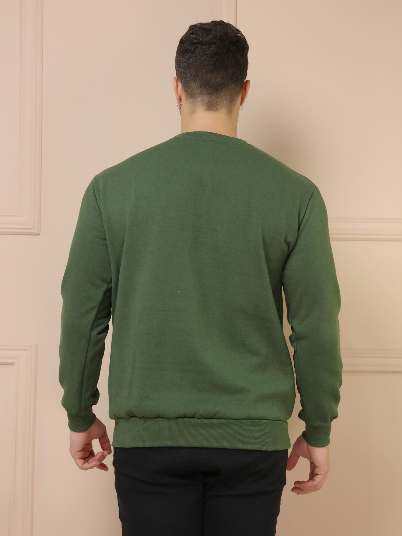 Moletom Masculino Básico Casual Gola Redonda Caimento Solto Moletom Masculino Básico Casual Gola Redonda Caimento Solto