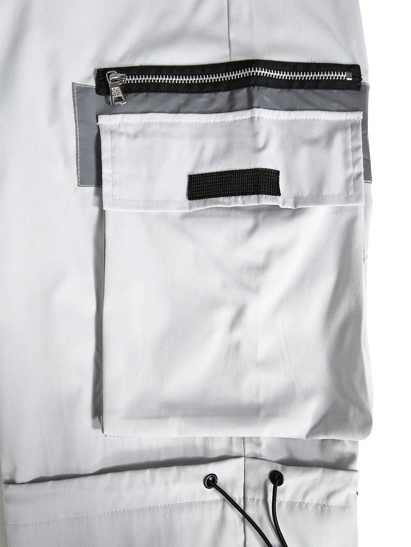 Calça Masculina Cargo Oversized Bolsos Grandes E Punhos Elásticos Calça Masculina Cargo Oversized Bolsos Grandes E