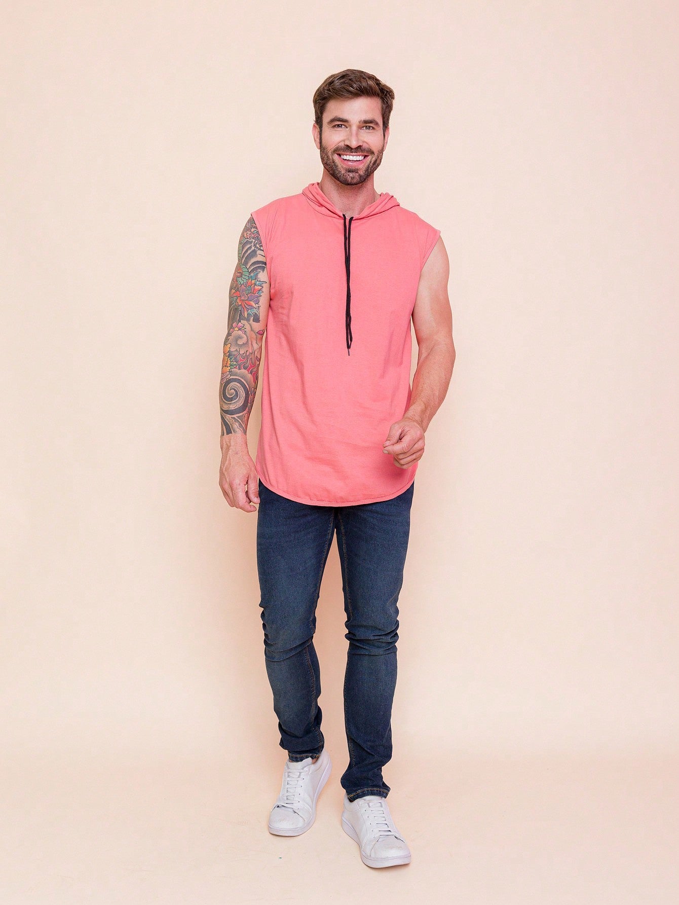 Camiseta Regata Masculina Casual Recorte Estilo Moderno Camiseta Regata Masculina Casual Recorte Estilo Moderno