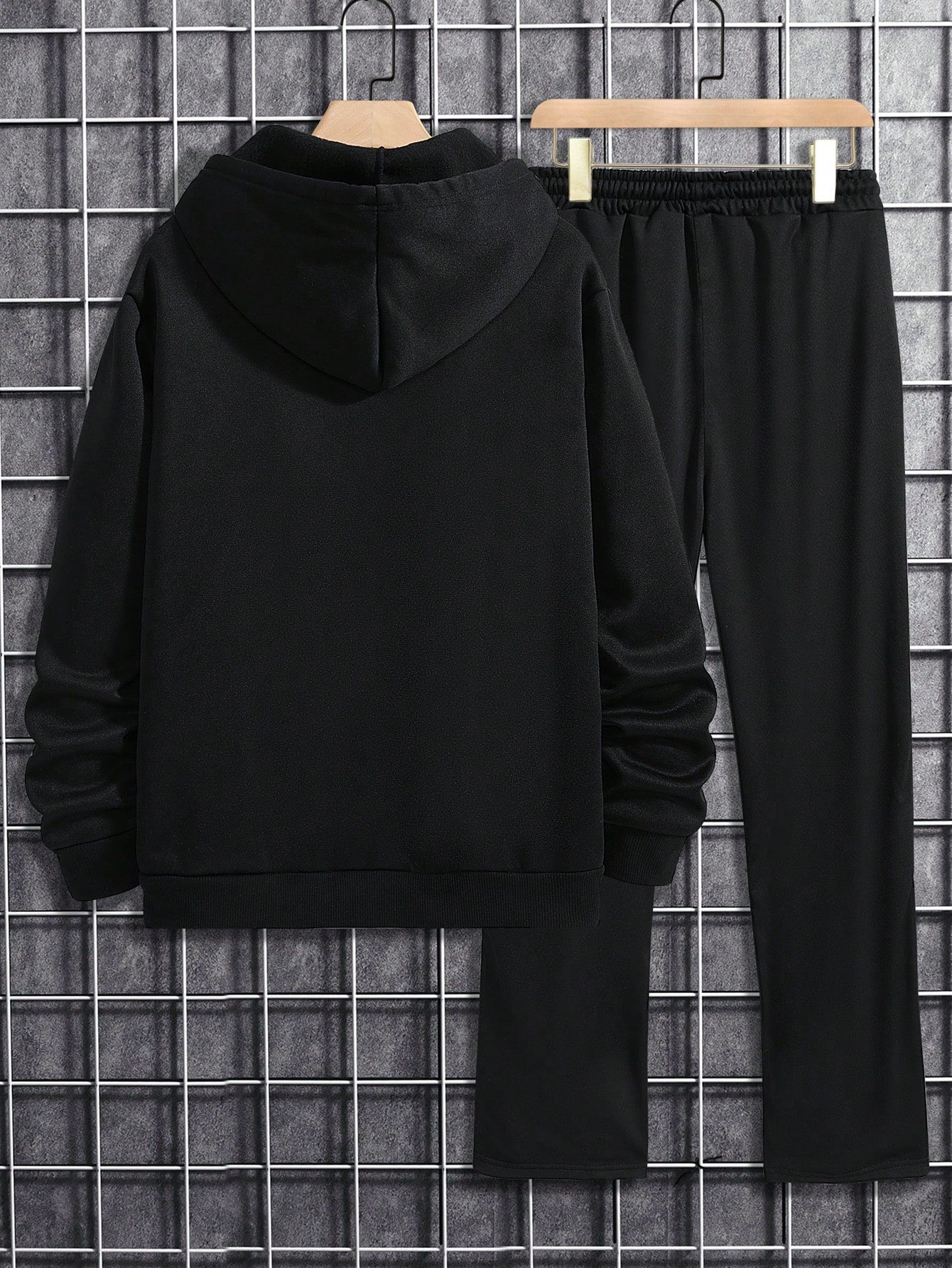 Conjunto Masculino Moletom Estampa Lettering E Calça Jogger Cós Ajustável Conjunto Masculino Moletom Estampa Lettering