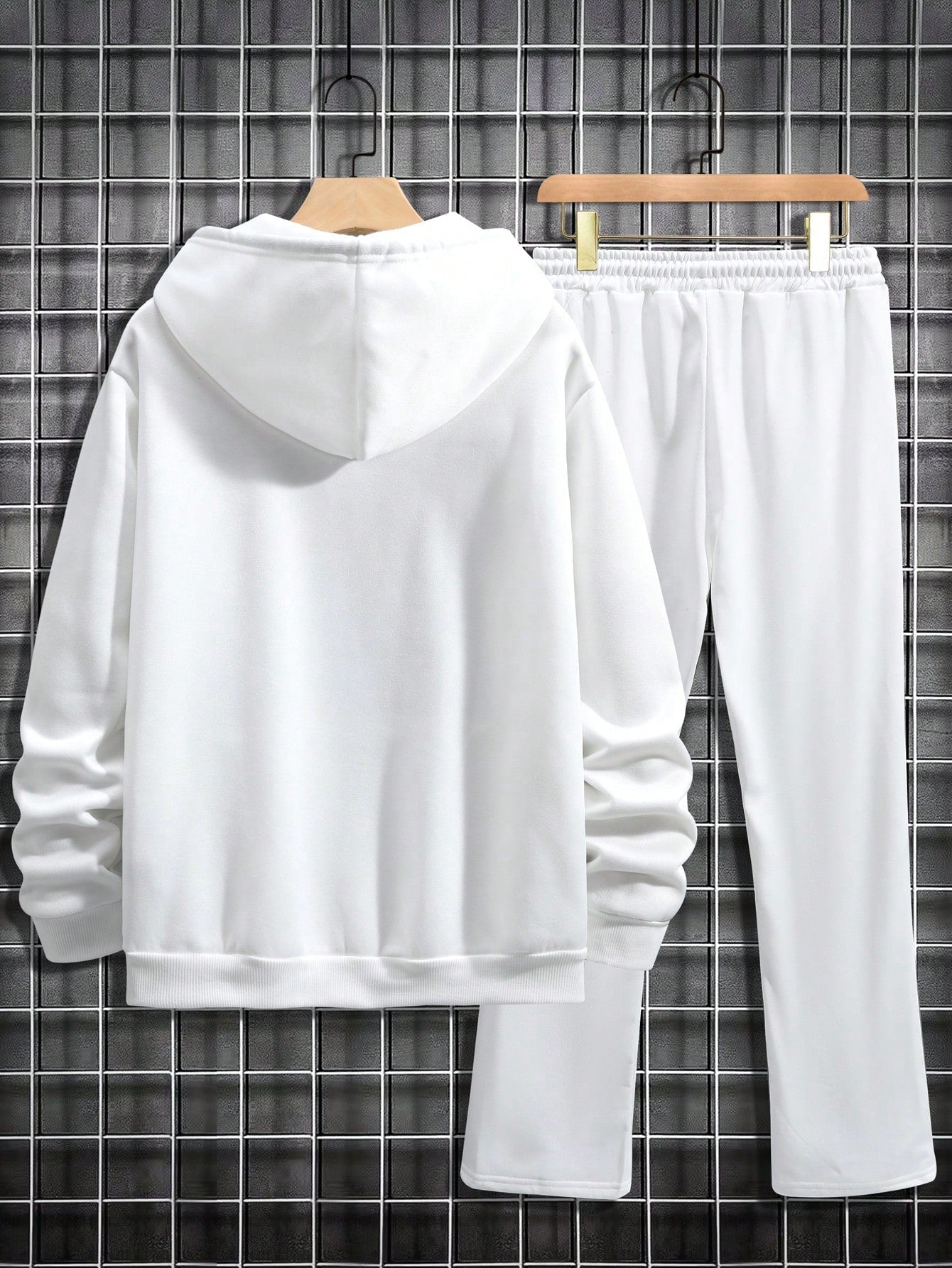 Conjunto Masculino Moletom Estampa Lettering E Calça Jogger Cós Ajustável Conjunto Masculino Moletom Estampa Lettering