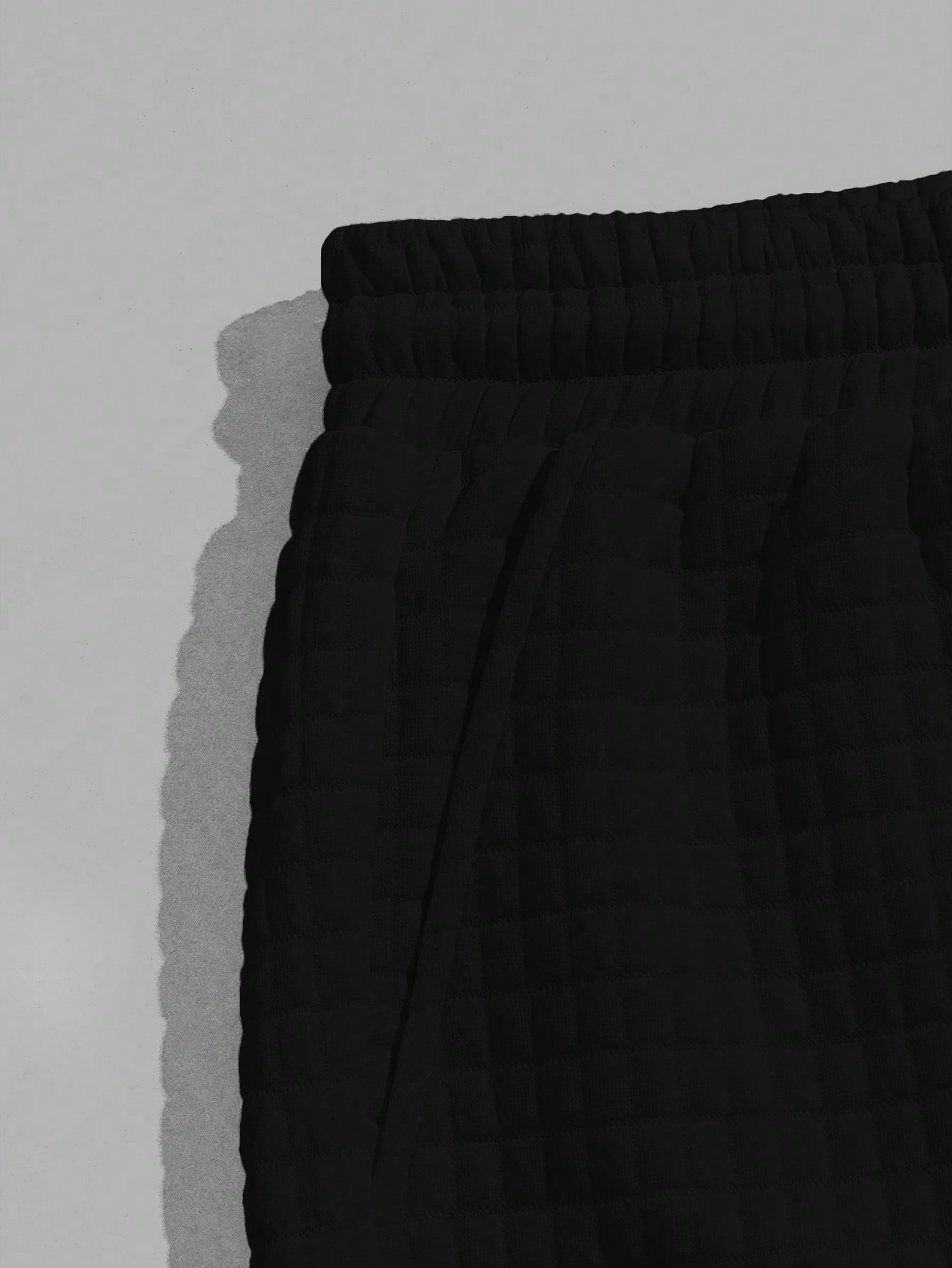 Shorts Masculino Matelassê Cós Ajustável E Detalhes Contrastantes Shorts Masculino Matelassê Cós Ajustável E Detalhes