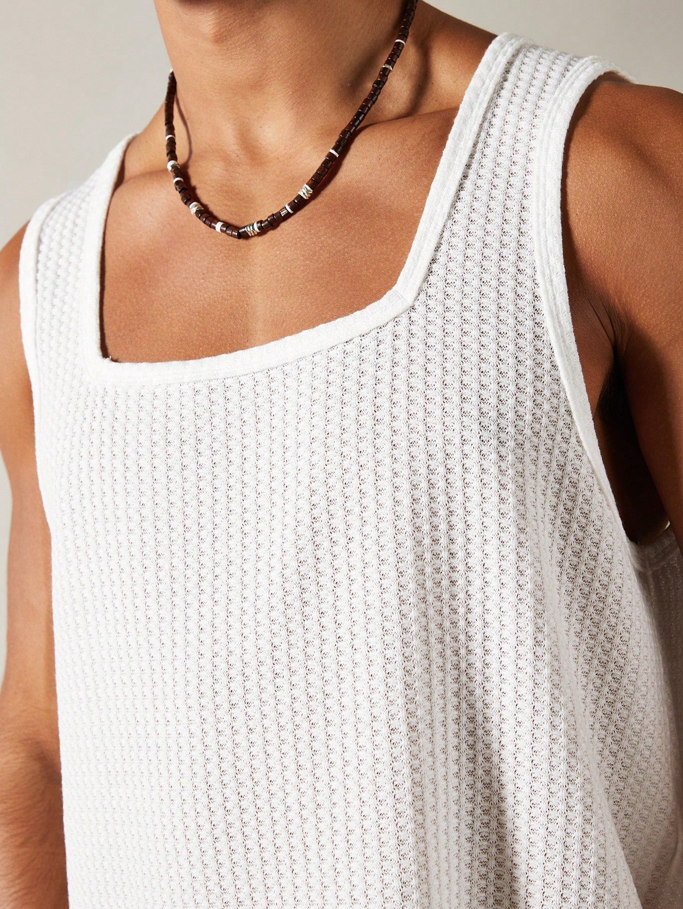 Camiseta Regata Masculina Decote Quadrado Estilo Casual Camiseta Regata Masculina Decote Quadrado Estilo Casual