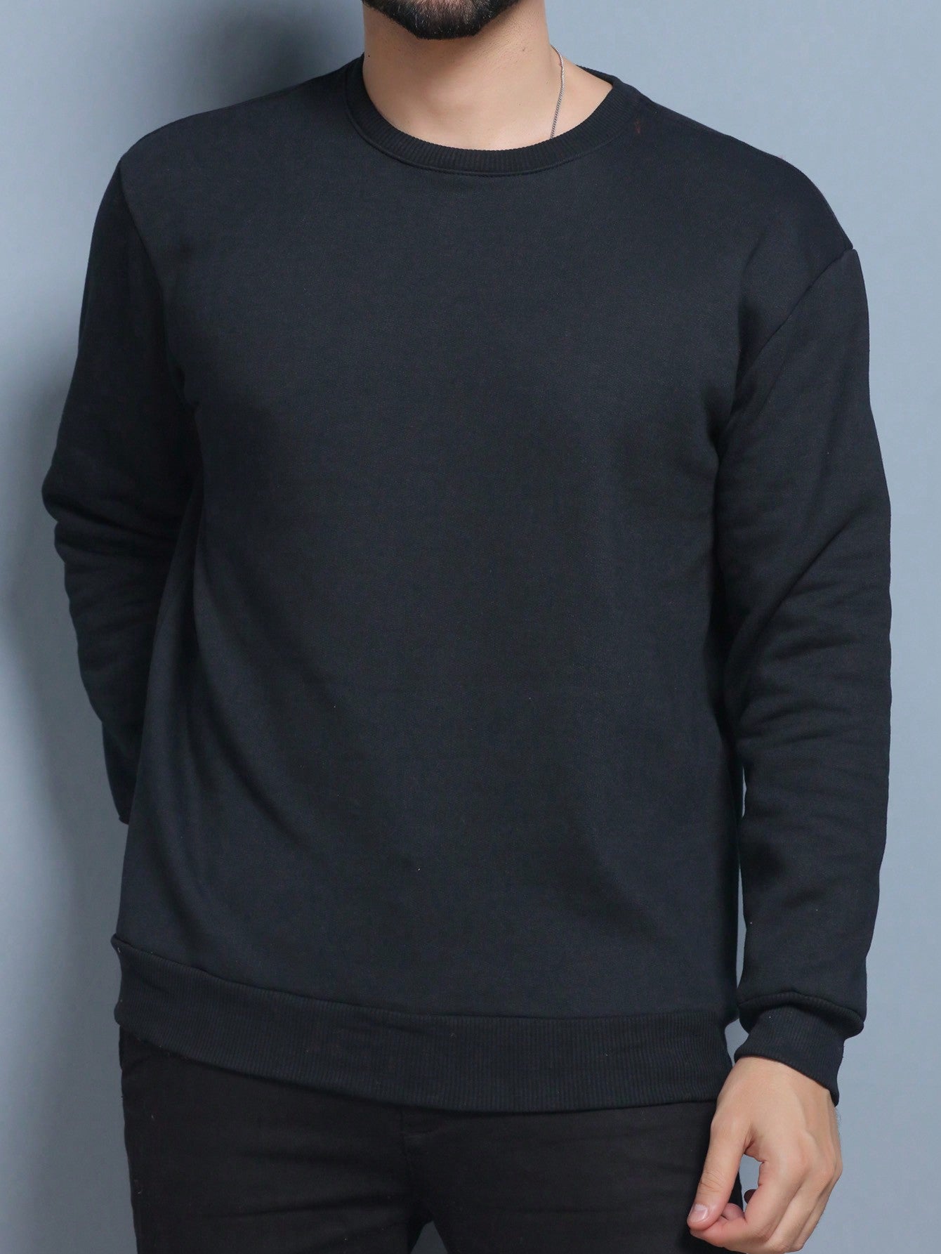 Moletom Masculino Casual Gola Redonda Estampa Central Preto / PP Moletom Masculino Casual Gola Redonda Estampa Central