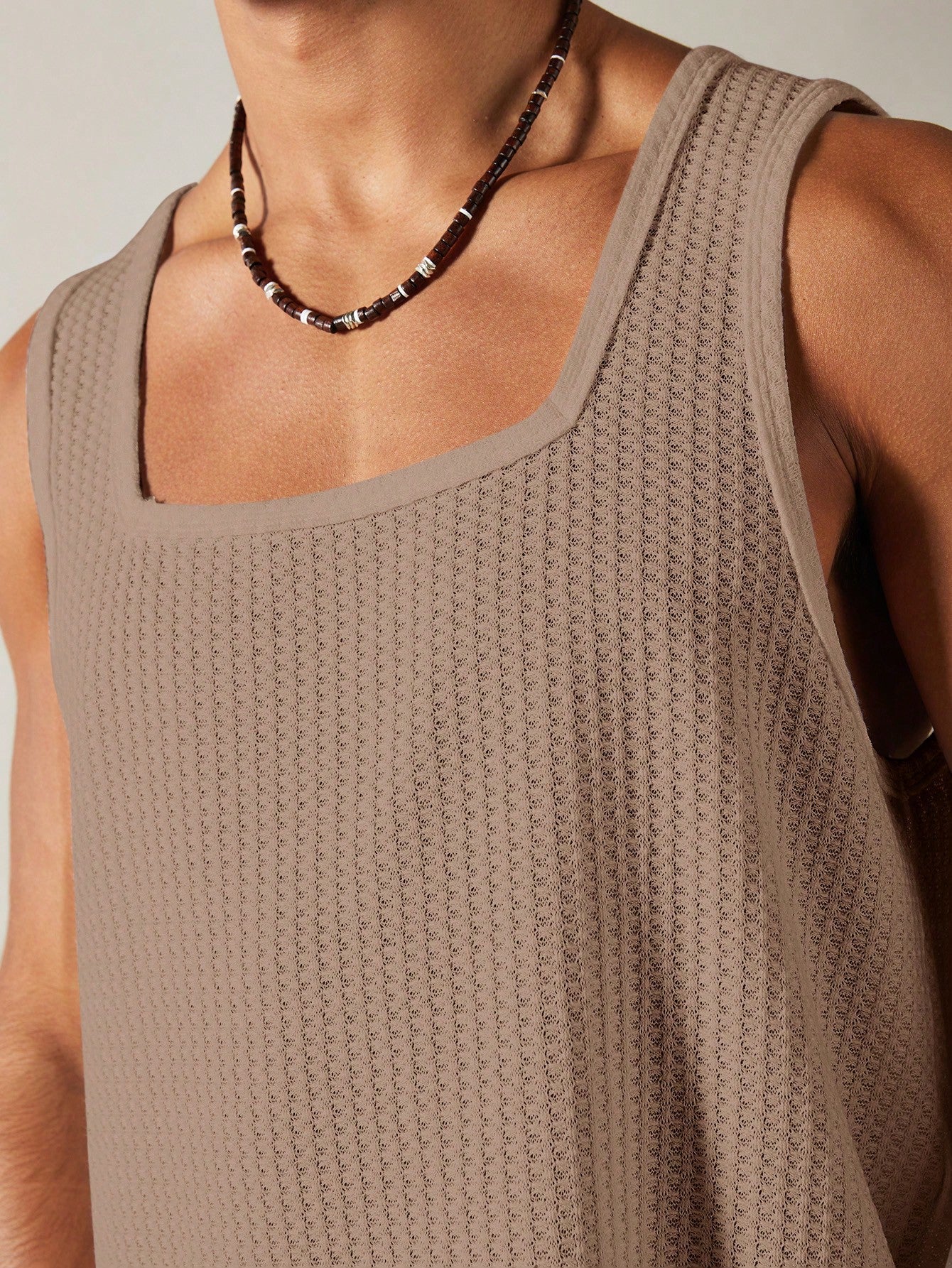 Camiseta Regata Masculina Decote Quadrado Estilo Casual Camiseta Regata Masculina Decote Quadrado Estilo Casual