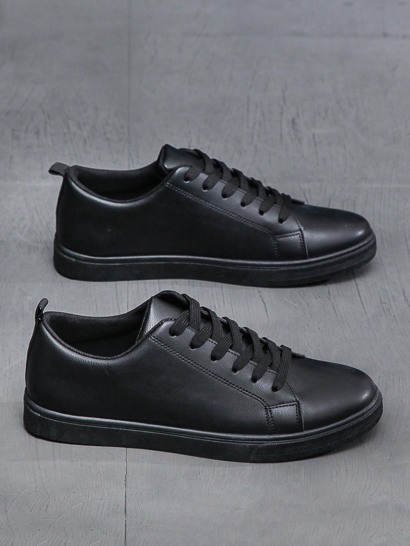 Tênis Masculino Casual Street Design Minimalista Confortável Preto / 36 Tênis Masculino Casual Street Design