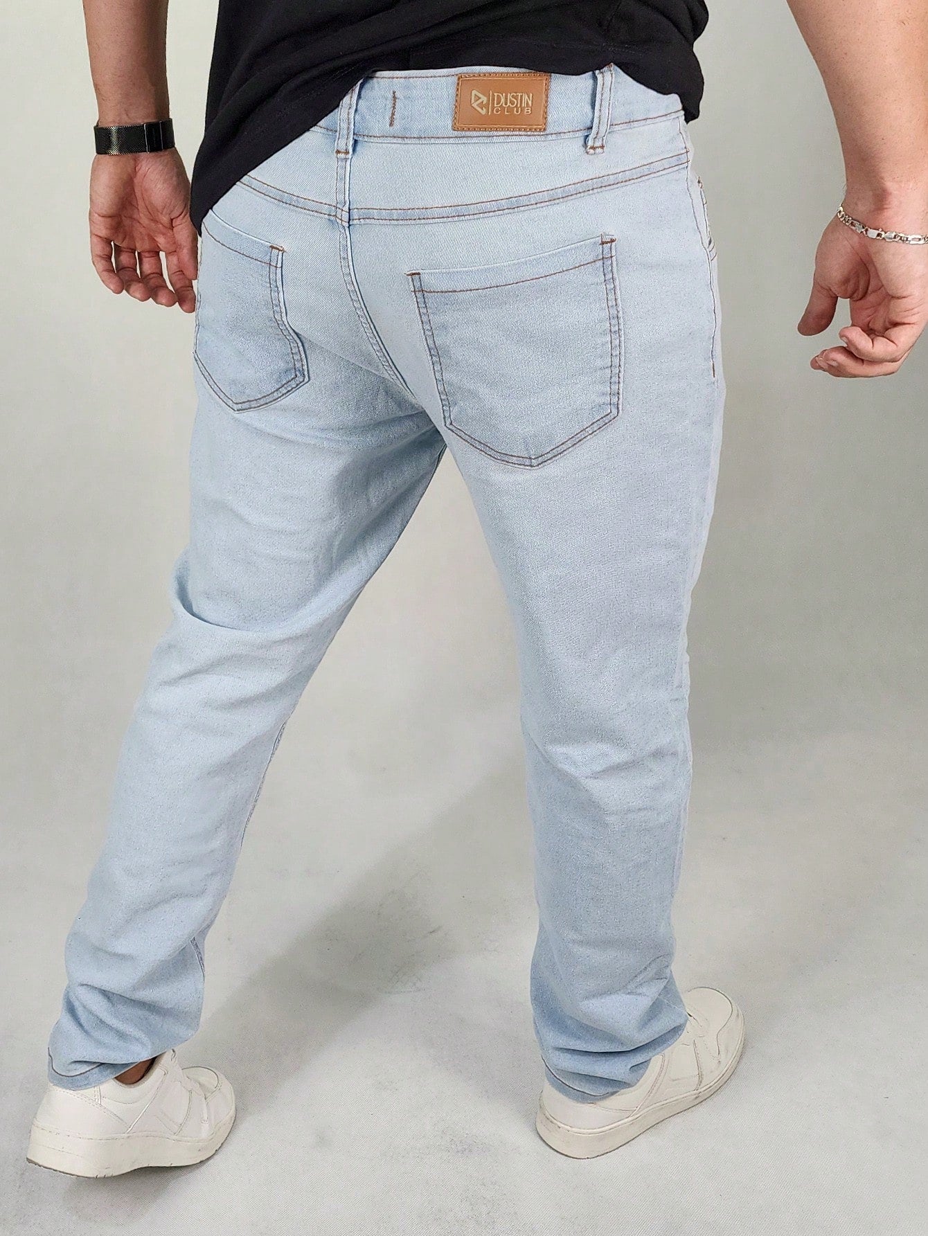 Calça Masculina Jeans Slim Fit Cintura Tradicional E Bolsos Funcionais Calça Masculina Jeans Slim Fit Cintura