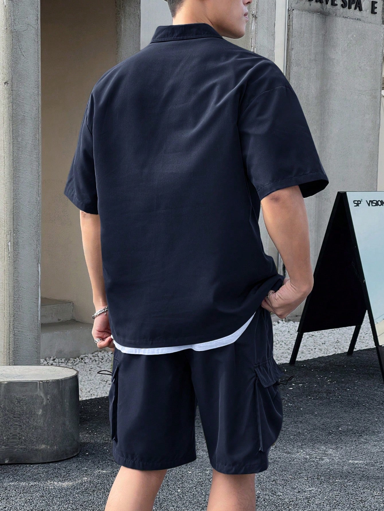 Conjunto Masculino Camisa Manga Curta E Bermuda Tecido De Linho Conjunto Masculino Camisa Manga Curta E Bermuda Tecido