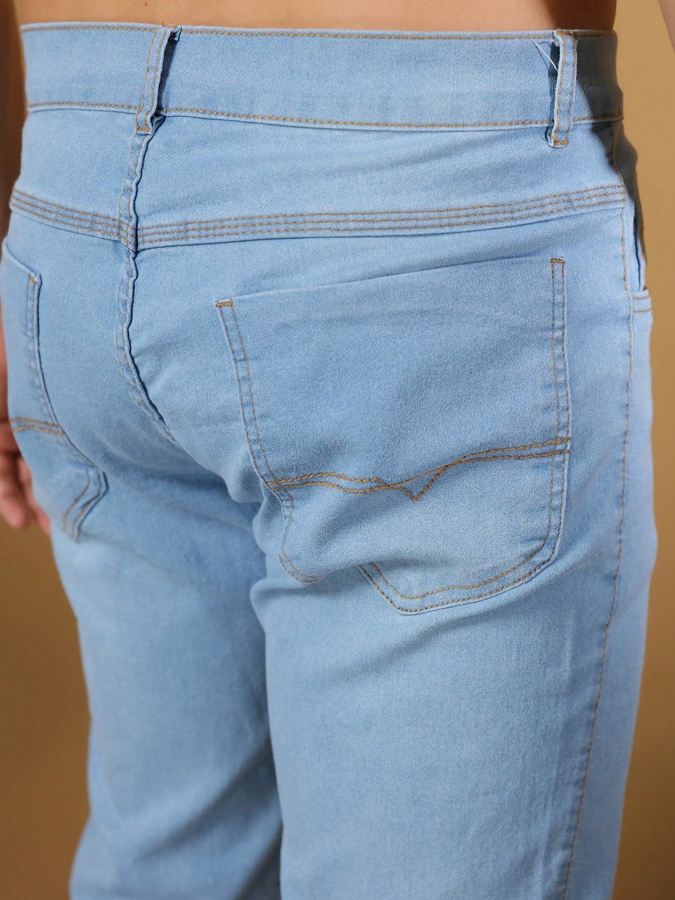 Calça Masculina Jeans Slim Fit Costura Contrastante E Ajuste Moderno Calça Masculina Social Slim Fit Com Tecido Stretch