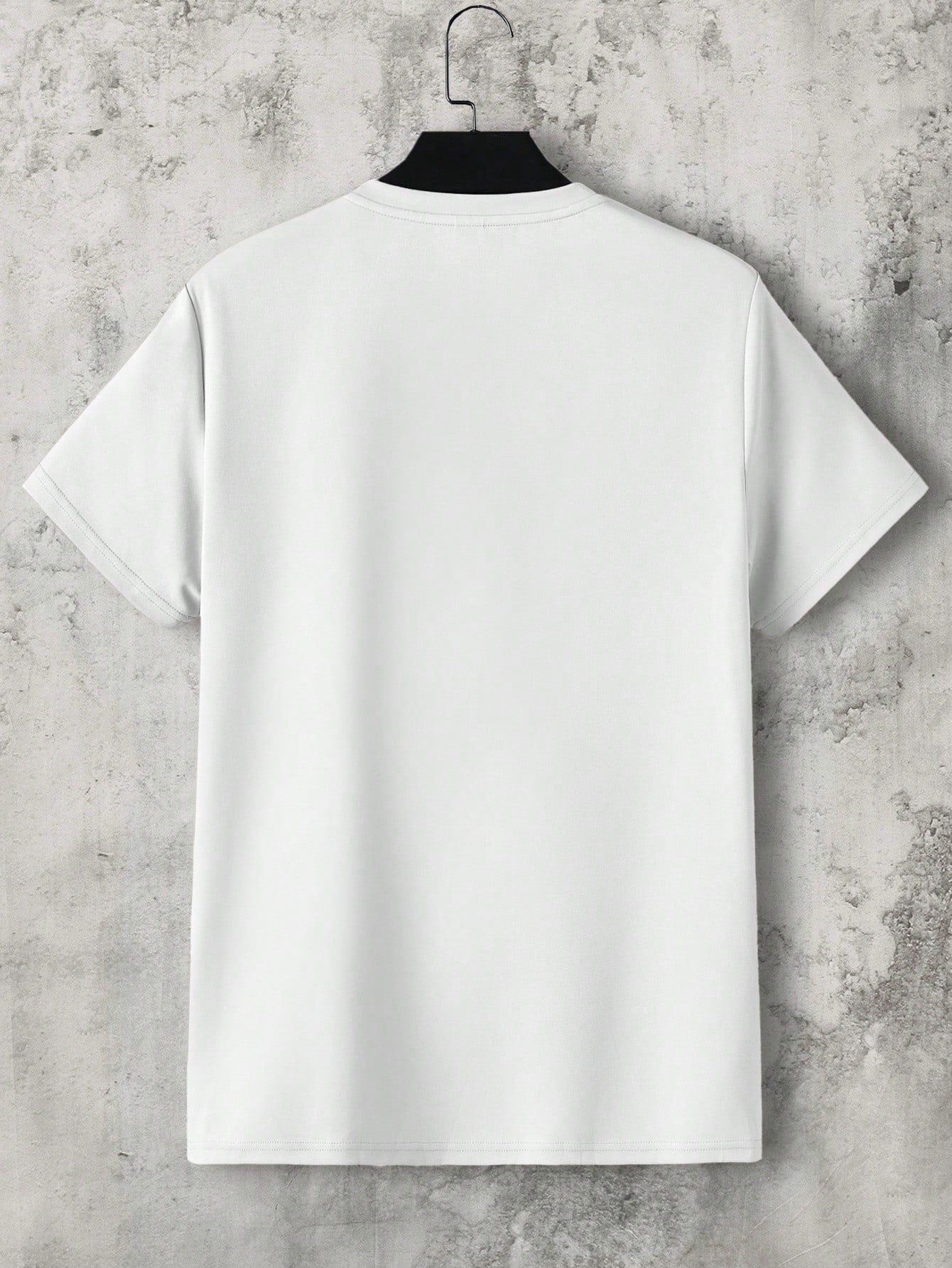 Camiseta Masculina Estampa De Tigre Geométrico Camiseta Masculina Estampa De Tigre Geométrico