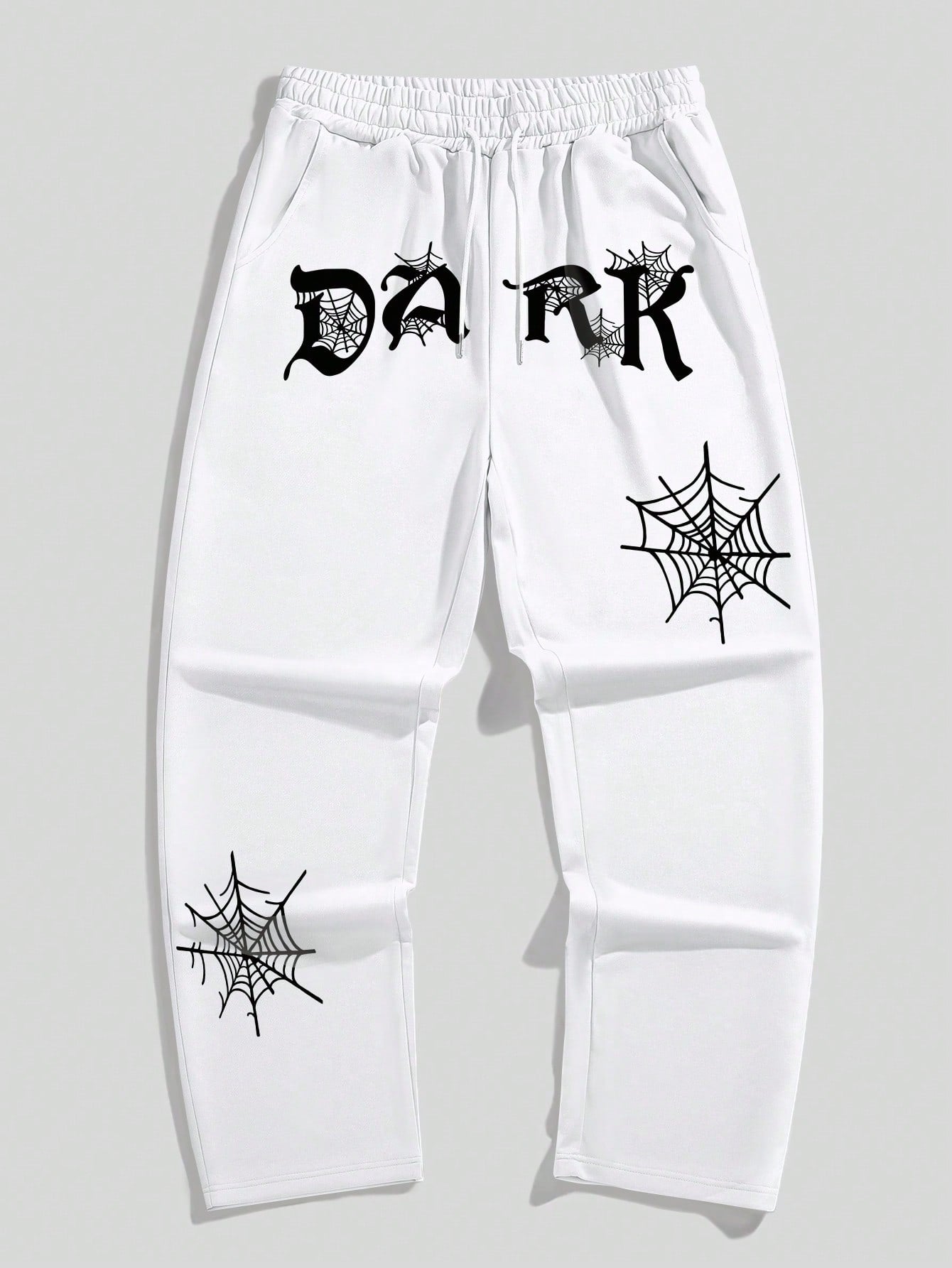 Calça Masculina Cargo Oversized Com Estampa Dark E Teia Calça Masculina Cargo Oversized Com Estampa Dark E Teia