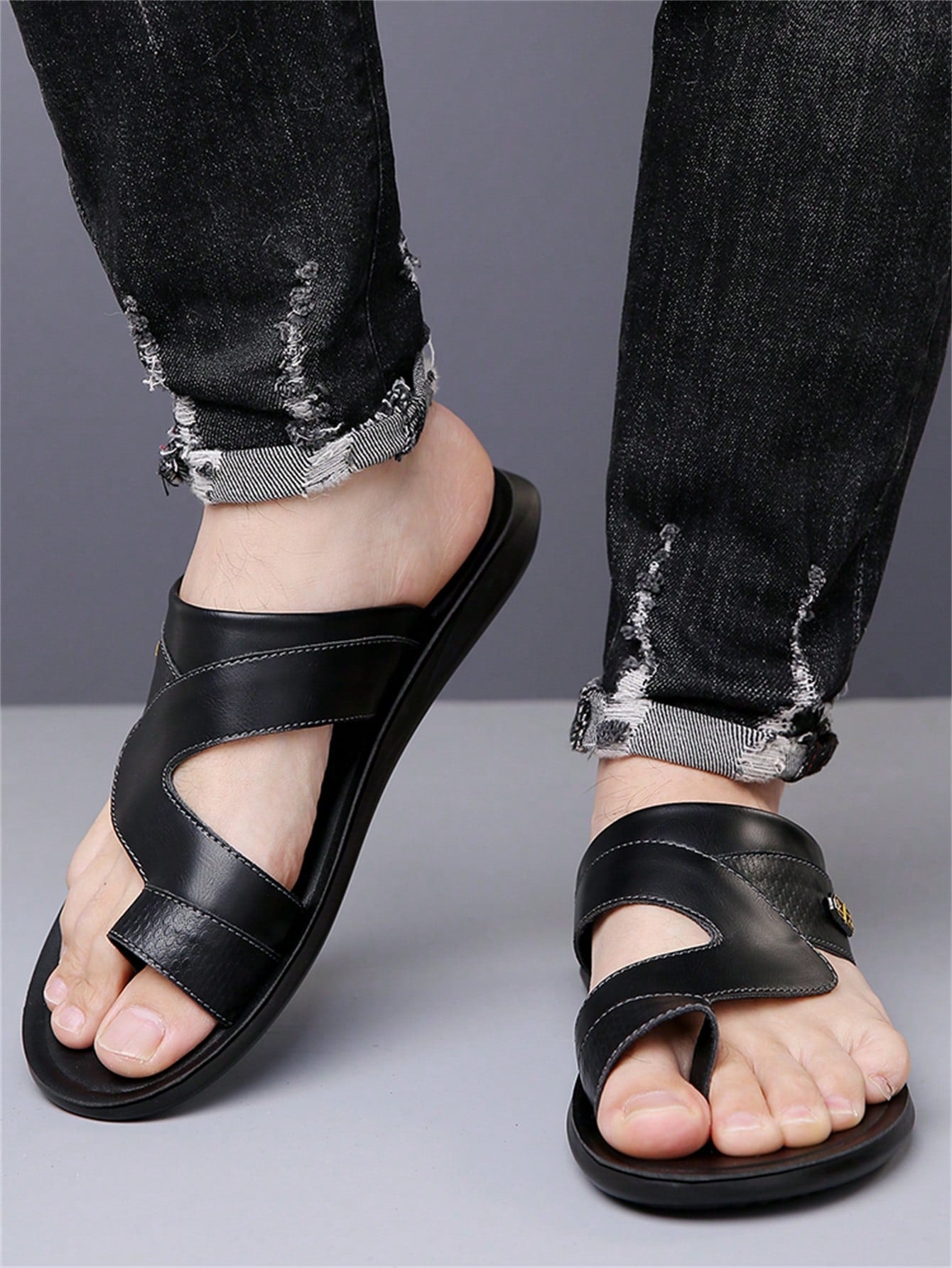 Chinelo Masculino Slide Casual Solado Macio Antiderrapante Preto / 36 Chinelo Masculino Slide Casual Solado Macio