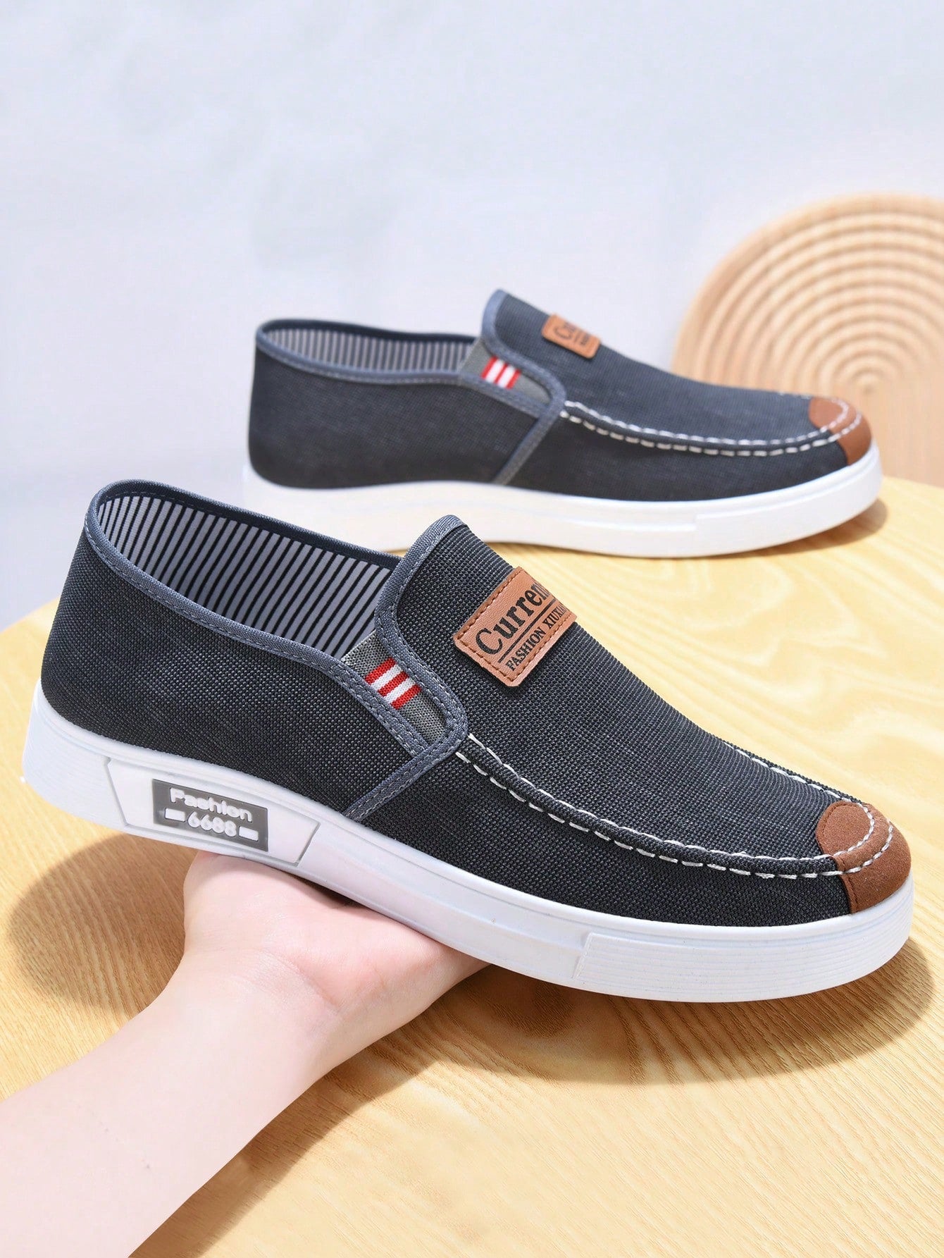 Tênis Masculino Slip-On Casual Lona Estilo Street Confortável Tênis Masculino Slip-On Casual Lona Estilo Street