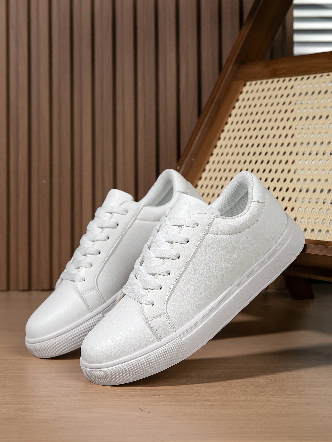 Tênis Masculino Casual Street Básico com Solado Confortável Branco / 36 Tênis Masculino Casual Street Básico com Solado