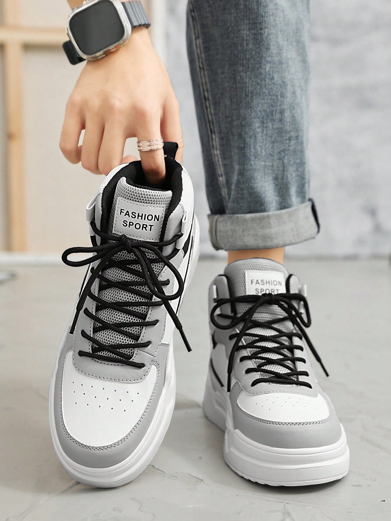 Tênis Masculino Cano Alto Estilo Skate Street Urbano Tênis Masculino Cano Alto Estilo Skate Street Urbano