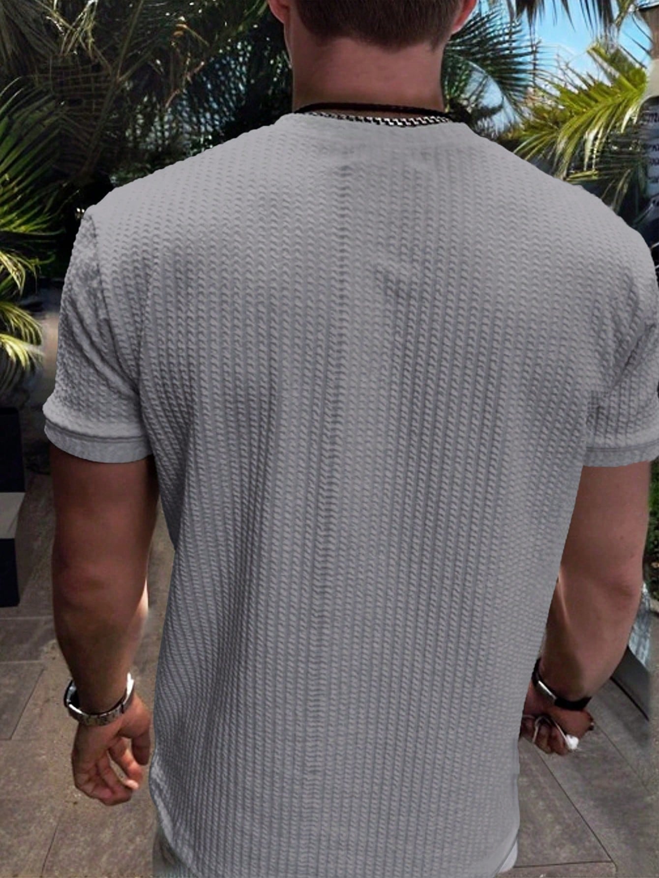 Camisa Masculina Slim Textura Elegante Caimento Perfeito Camisa Masculina Slim Textura Elegante Caimento Perfeito