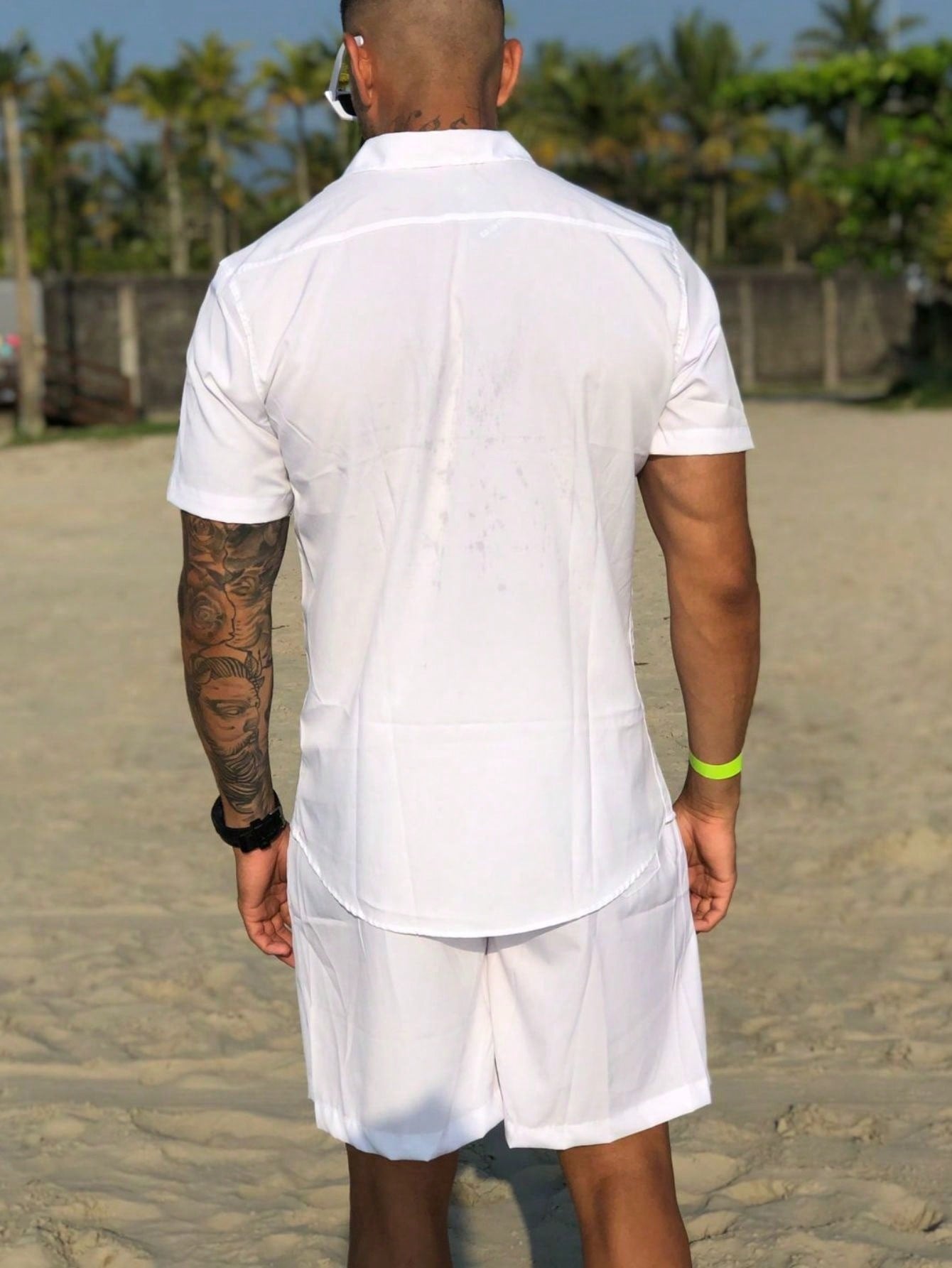 Conjunto Masculino Camisa Manga Curta E Shorts Geométrico Conjunto Masculino Camisa Manga Curta E Shorts Geométrico