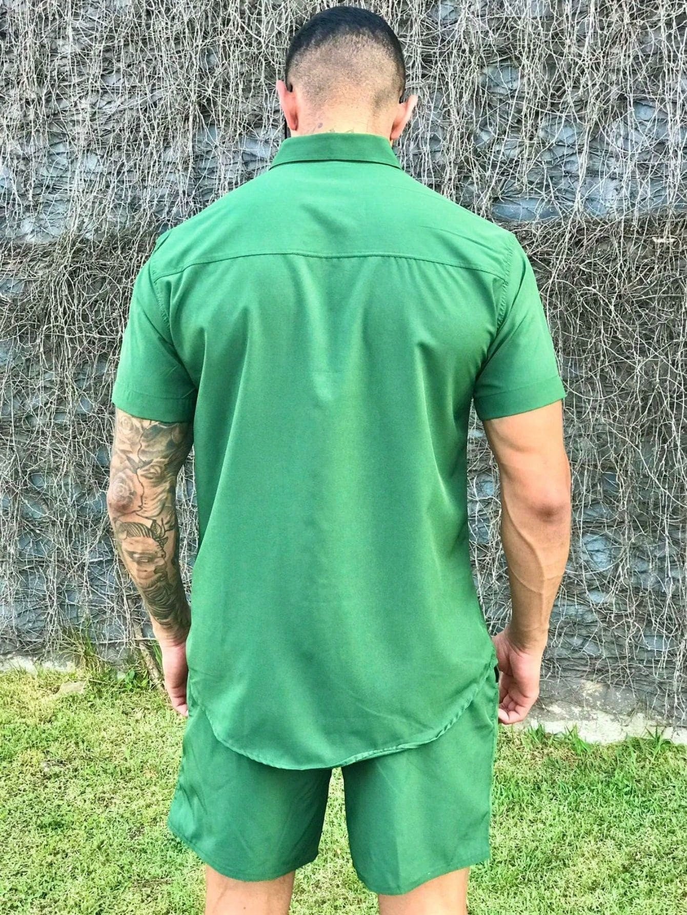 Conjunto Masculino Camisa Manga Curta E Shorts Geométrico Conjunto Masculino Camisa Manga Curta E Shorts Geométrico