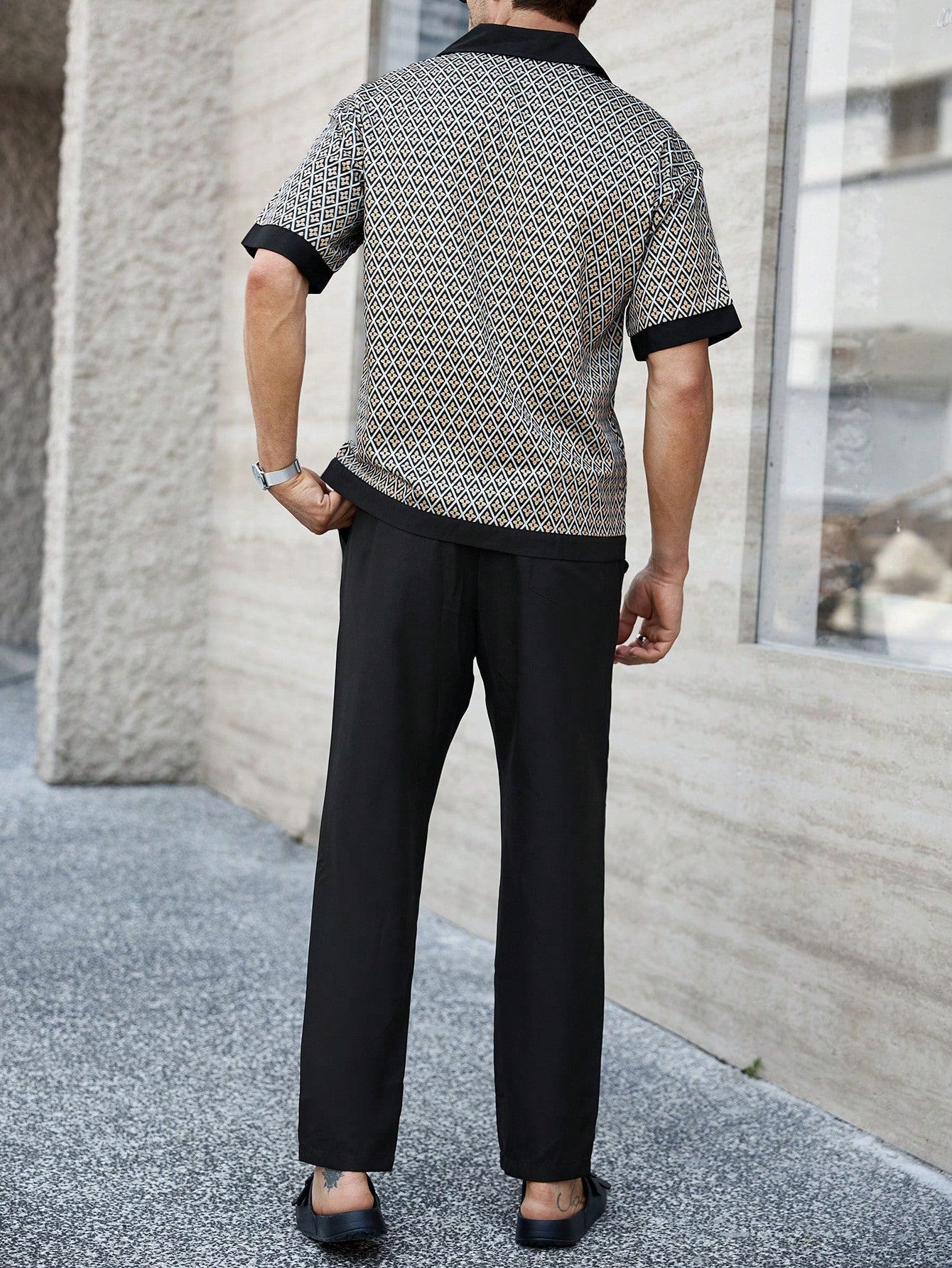 Conjunto Masculino Camisa Estampada E Calça Elegante E Leve Conjunto Masculino Camisa Estampada E Calça Elegante E Leve