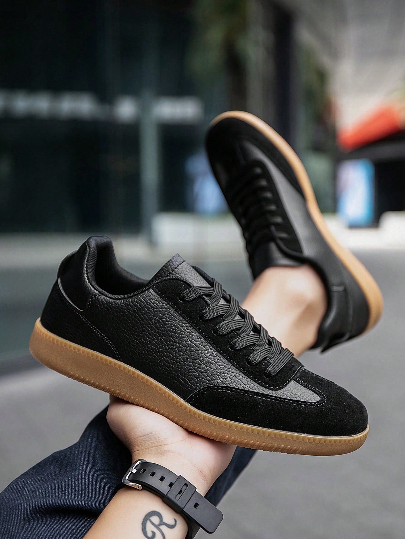 Tênis Masculino Casual Street Solado Retrô Antiderrapante Cinza / 36 Tênis Masculino Casual Street Solado Retrô