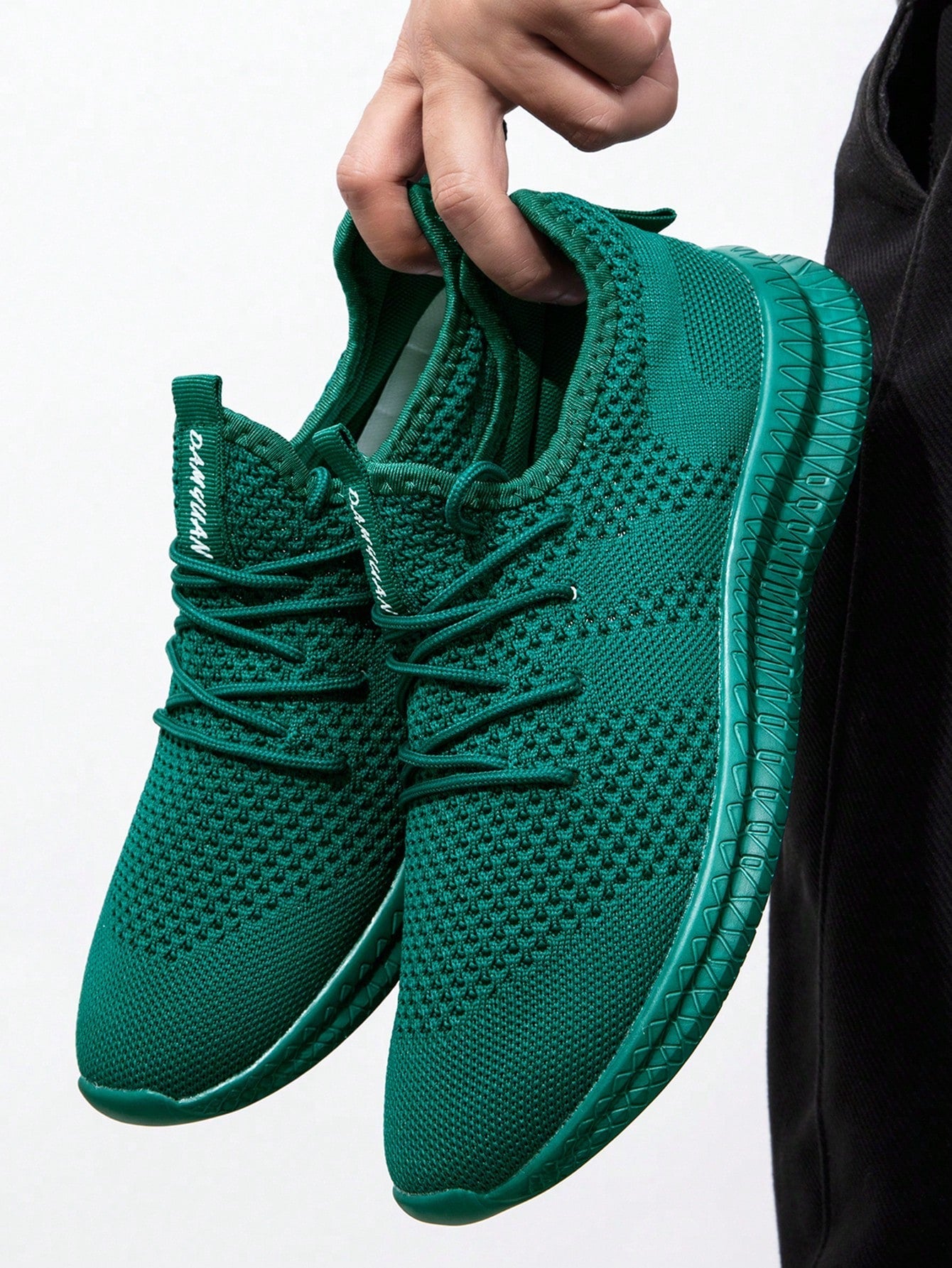 Tênis Masculino Leve Respirável Casual Confortável Para Caminhada Verde Escuro / 36 Tênis Masculino Leve Respirável