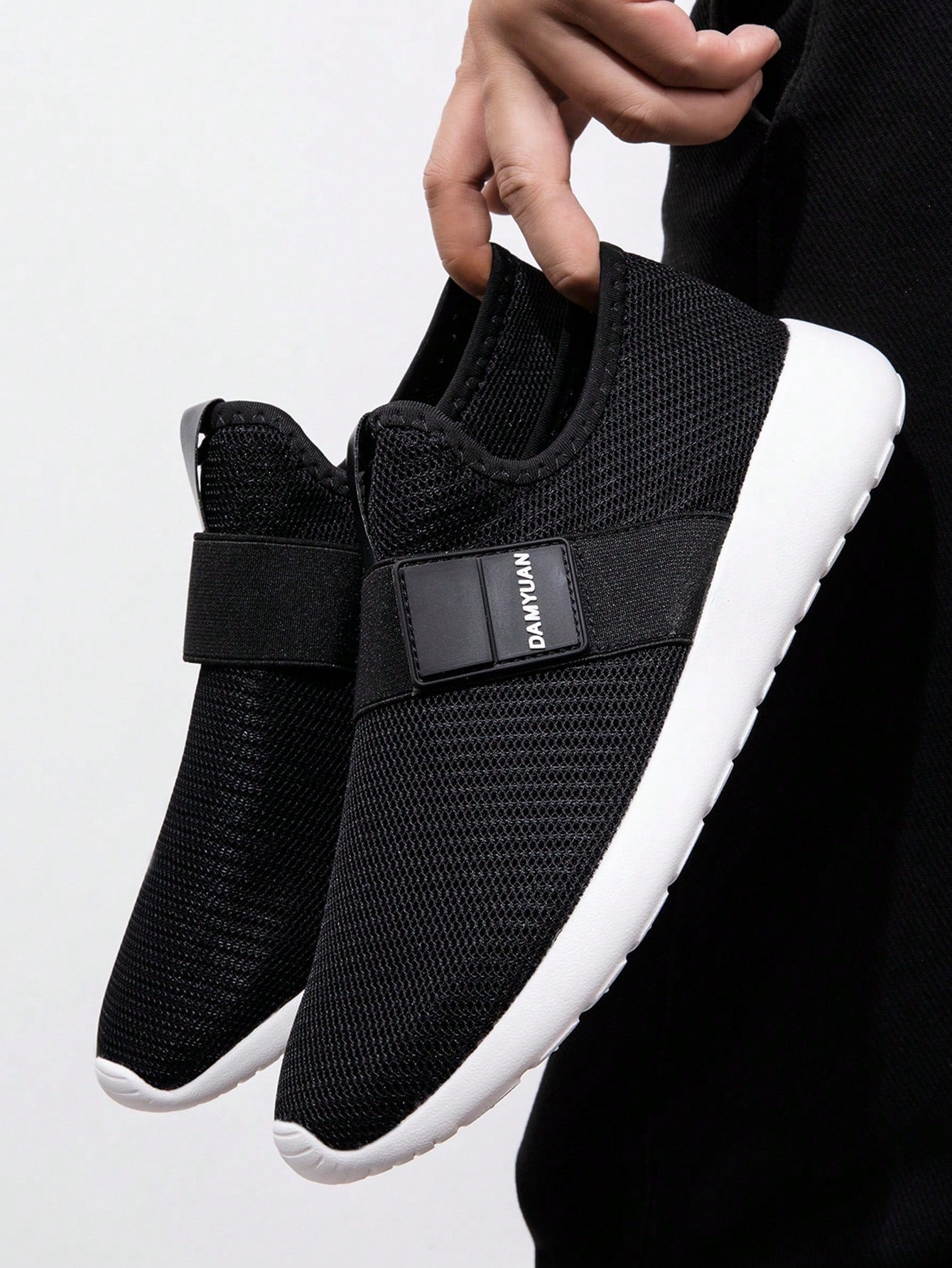 Tênis Masculino Chunky Slip On Leve Respirável Antiderrapante Preto / 36 Tênis Masculino Chunky Slip On Leve Respirável