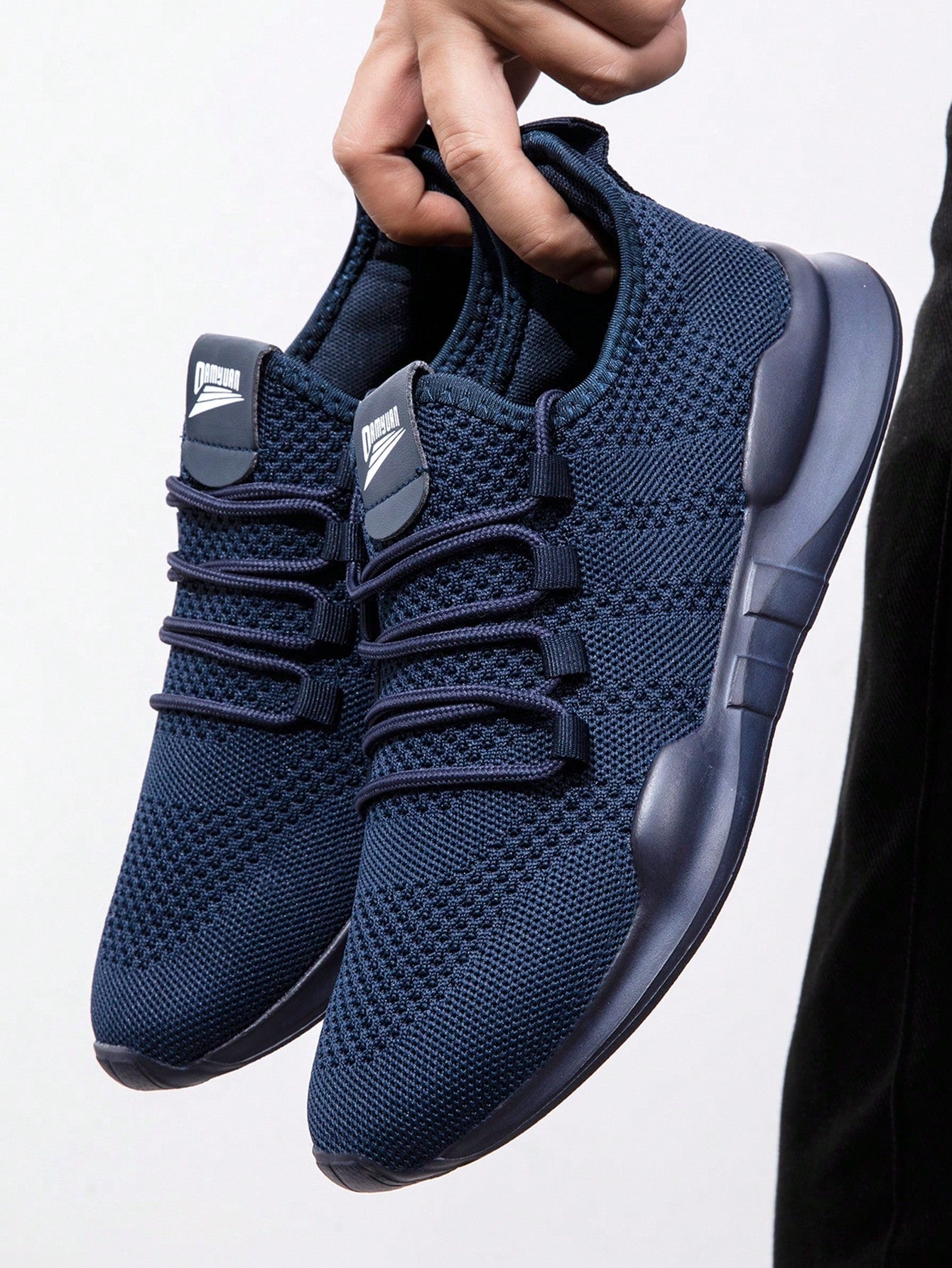 Tênis Masculino Chunky Slip On Leve Respirável Versátil Azul Marinho / 36 Tênis Masculino Chunky Slip On Leve