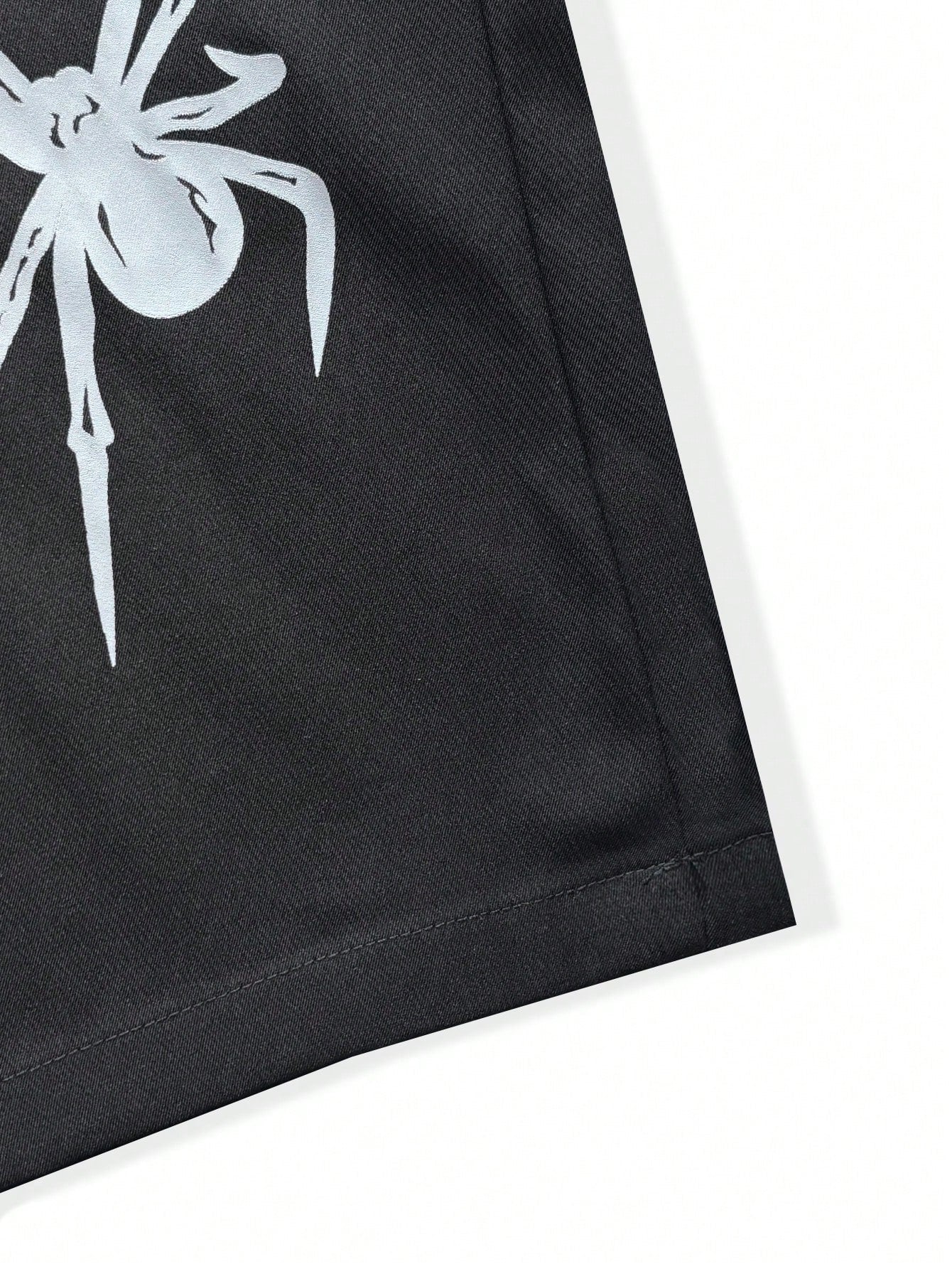 Calça Masculina Reta Com Estampa Aranha E Bolsos Funcionais Calça Masculina Cargo Solta Estampa Camuflada Bolsos