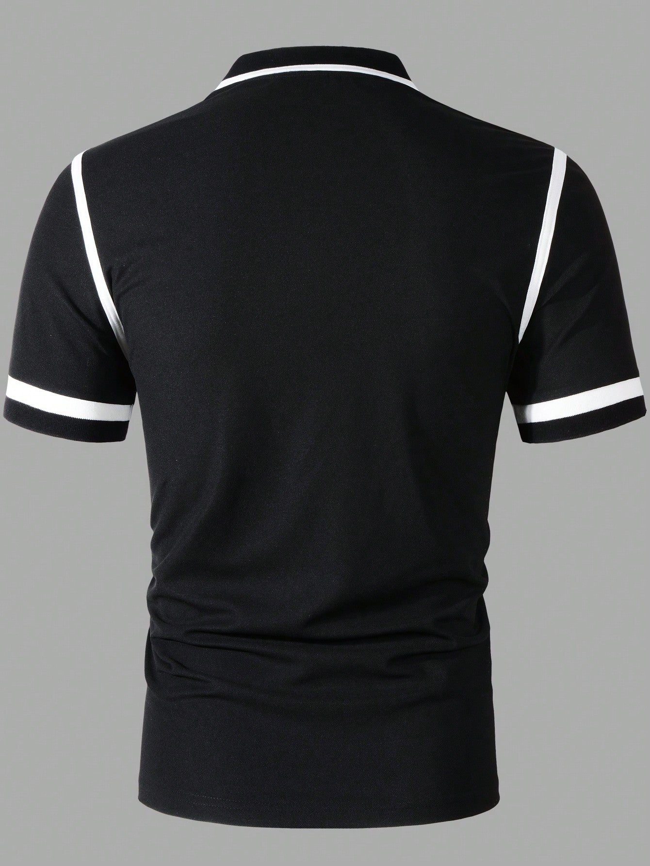 Camisa Polo Masculina Casual Botões Design Color Block Camisa Polo Masculina Casual Botões Design Color Block