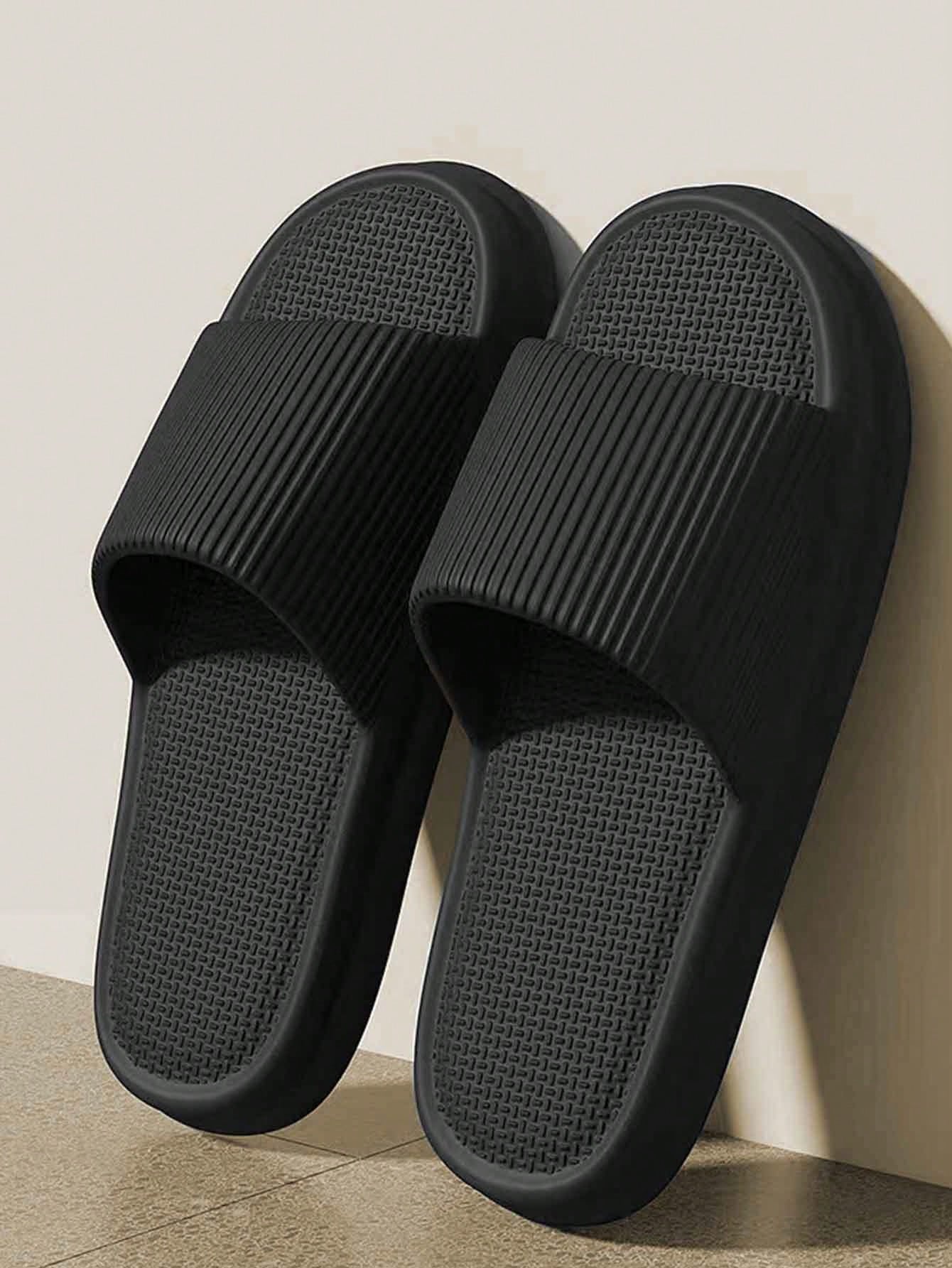 Chinelo Masculino Casual Minimalista Solado Grosso EVA Antiderrapante Preto / 36 Chinelo Masculino Casual Minimalista