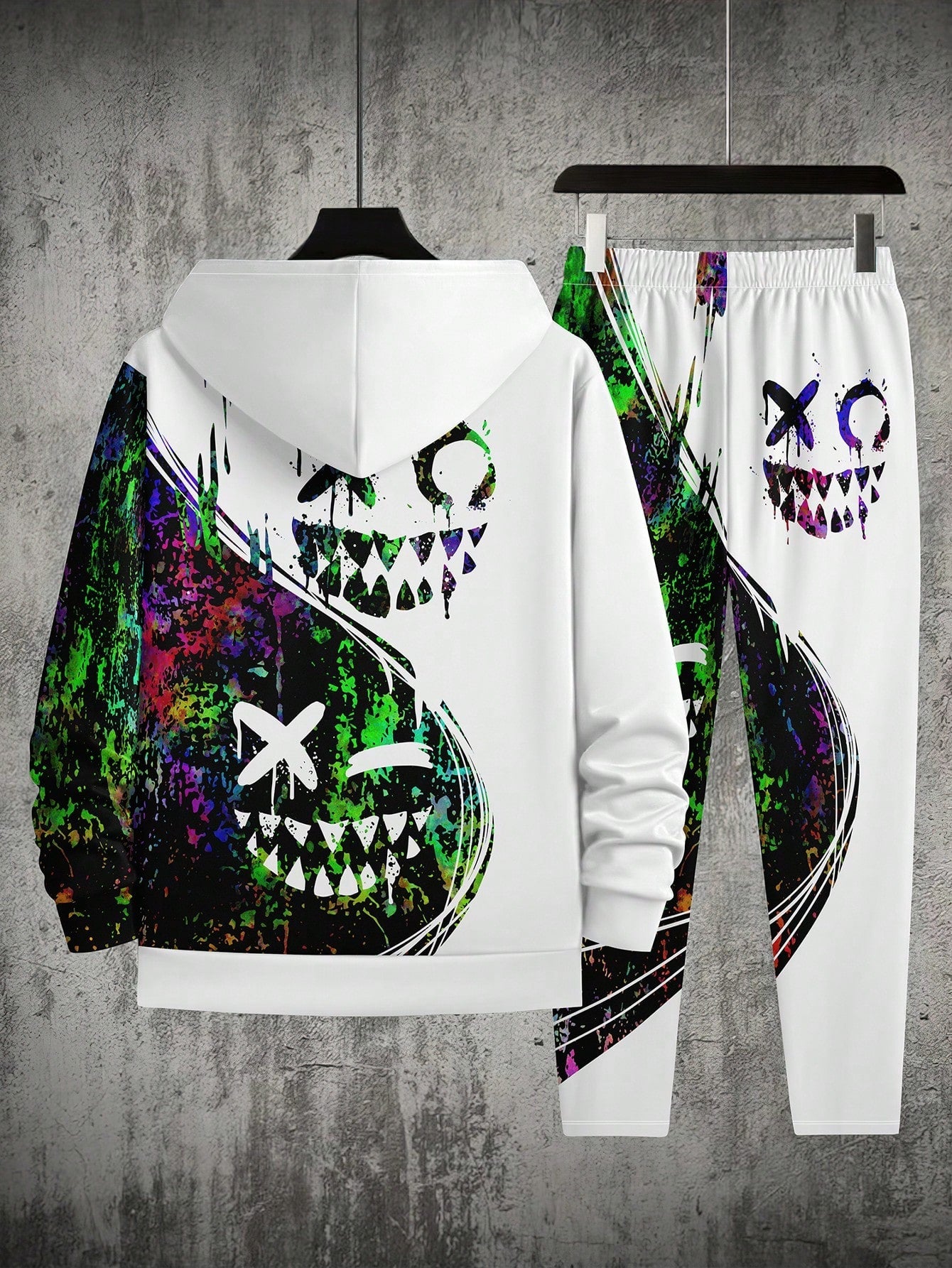Conjunto Masculino Moletom Street Art Com Estampa Criativa Conjunto Masculino Moletom Street Art Com Estampa Criativa