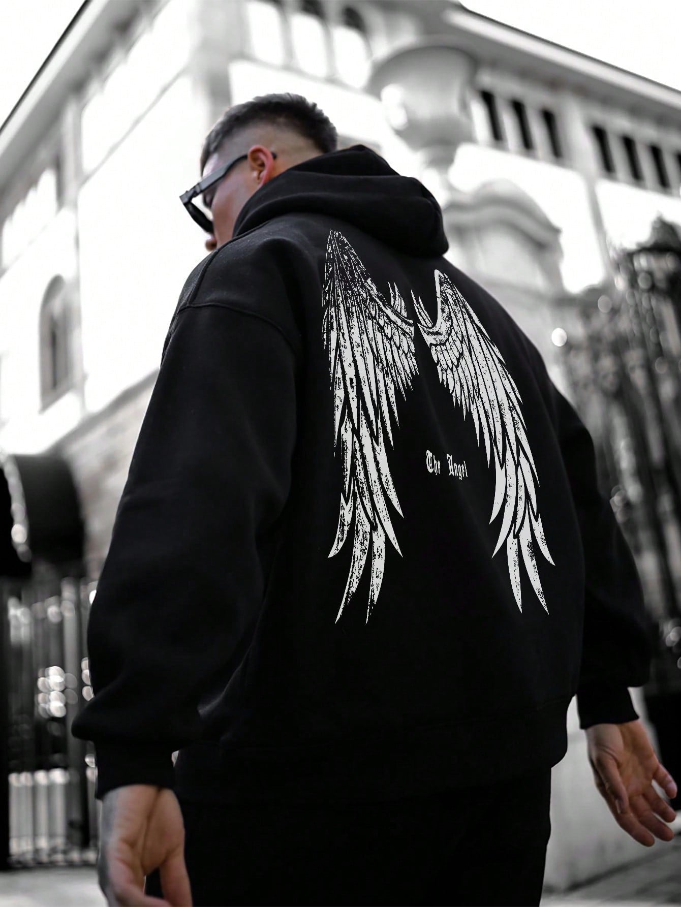 Conjunto Masculino Moletom Estampa Asas Com Capuz Conjunto Masculino Moletom Estampa Asas Com Capuz