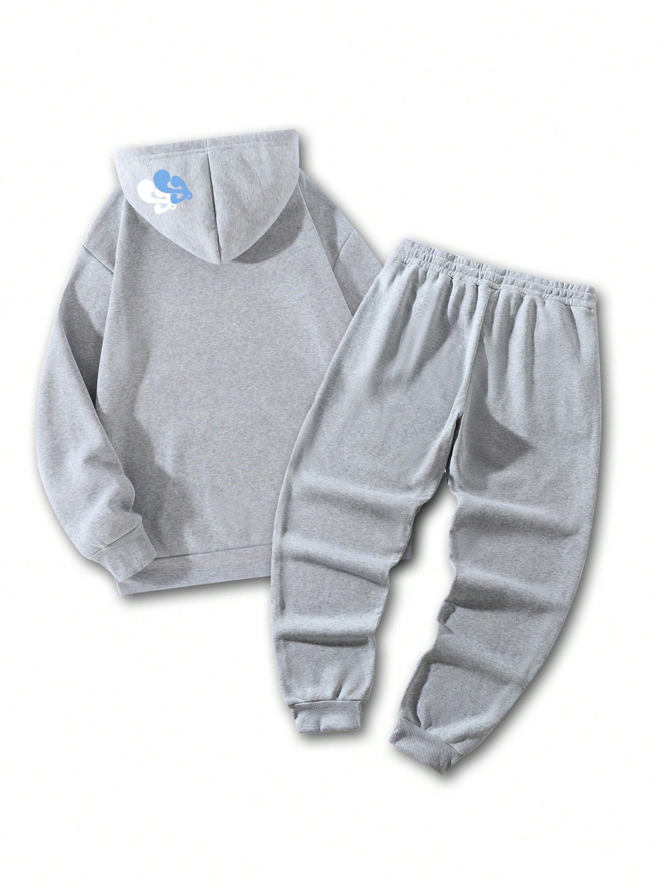 Conjunto Masculino Moletom Estampa Lettering E Calça Jogger Cós Ajustável Conjunto Masculino Moletom Estampa Lettering