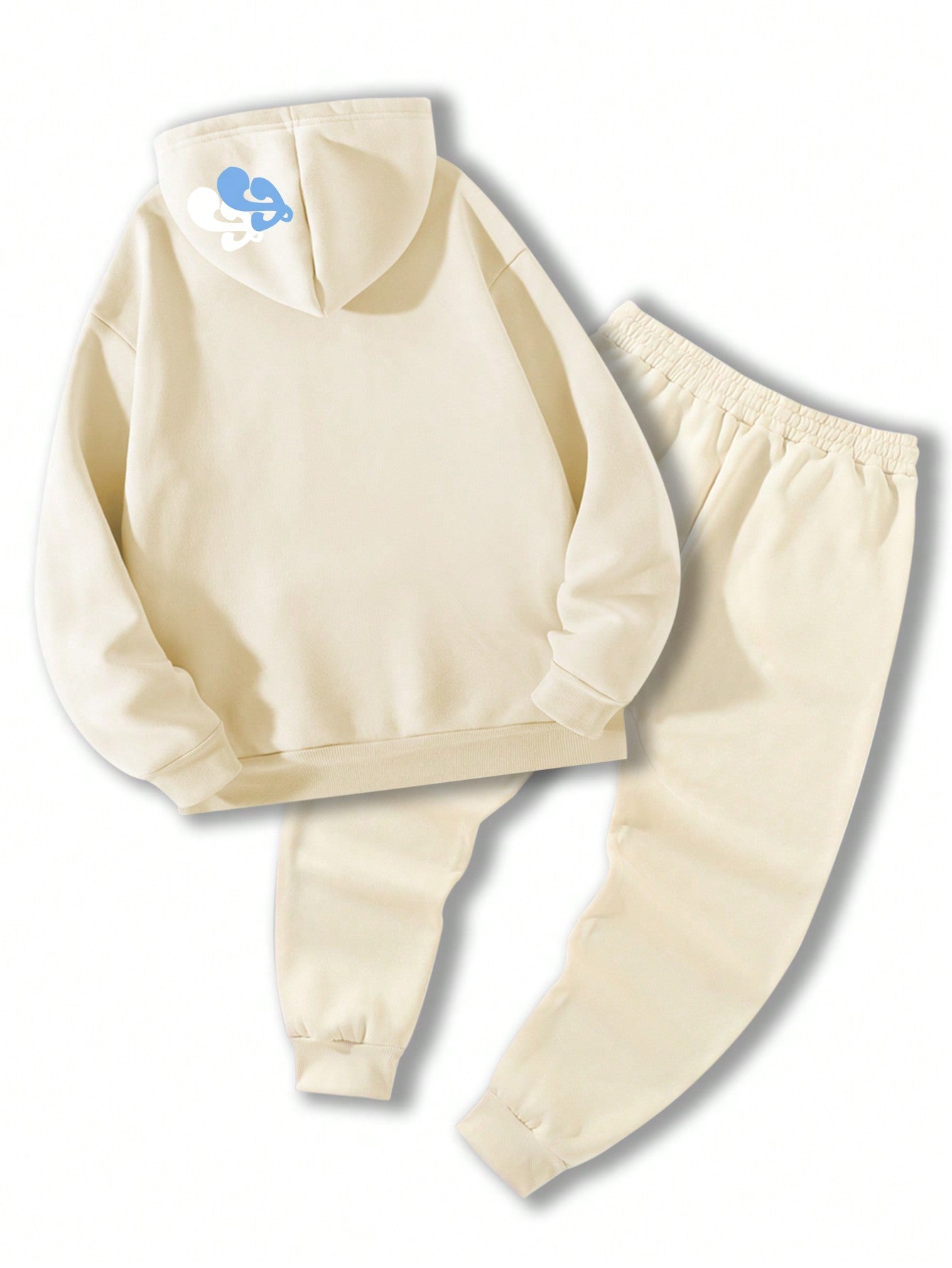 Conjunto Masculino Moletom Estampa Lettering E Calça Jogger Cós Ajustável Conjunto Masculino Moletom Estampa Lettering