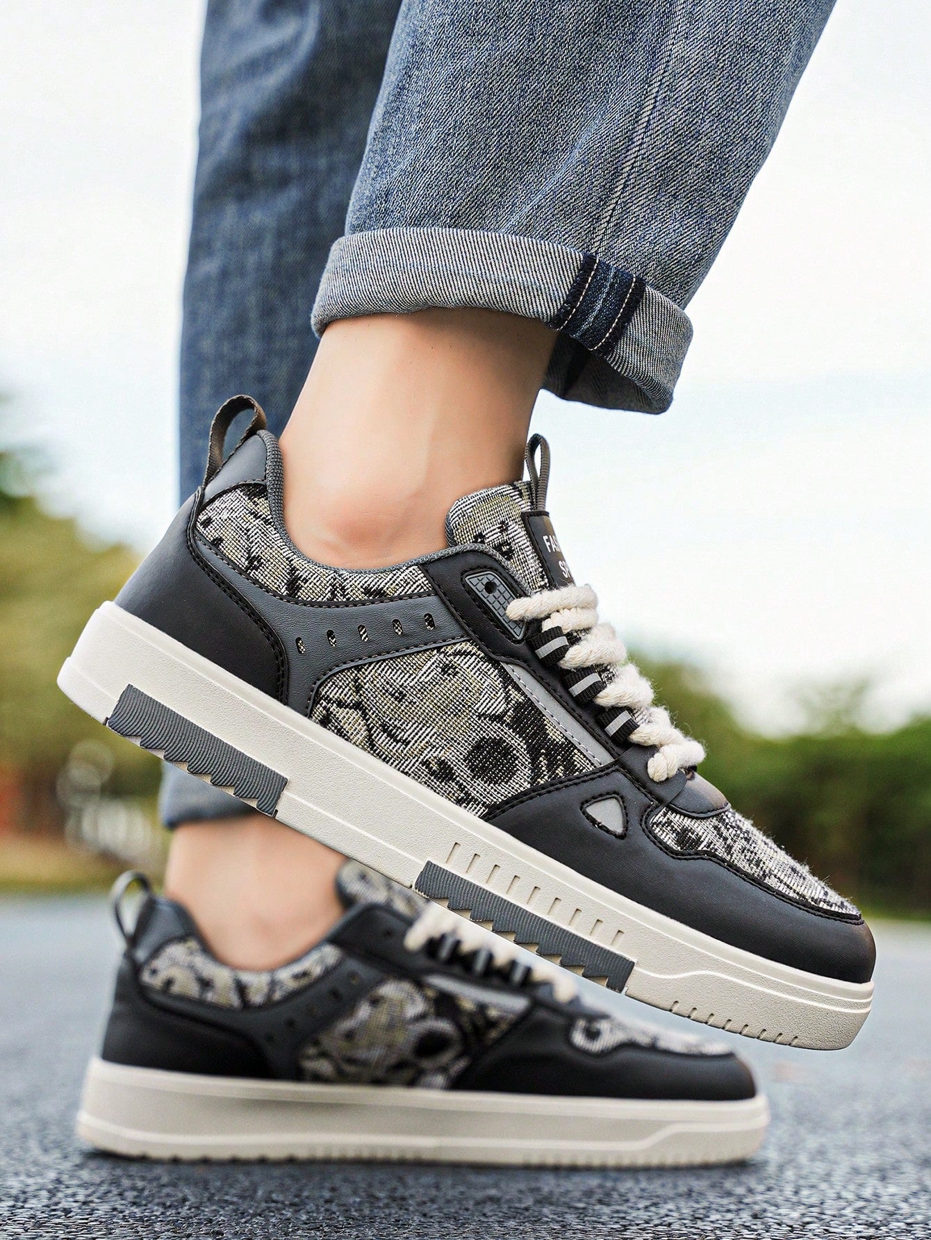 Tênis Masculino Casual Street Detalhes Texturizados Urbanos Tênis Masculino Casual Street Detalhes Texturizados Urbanos