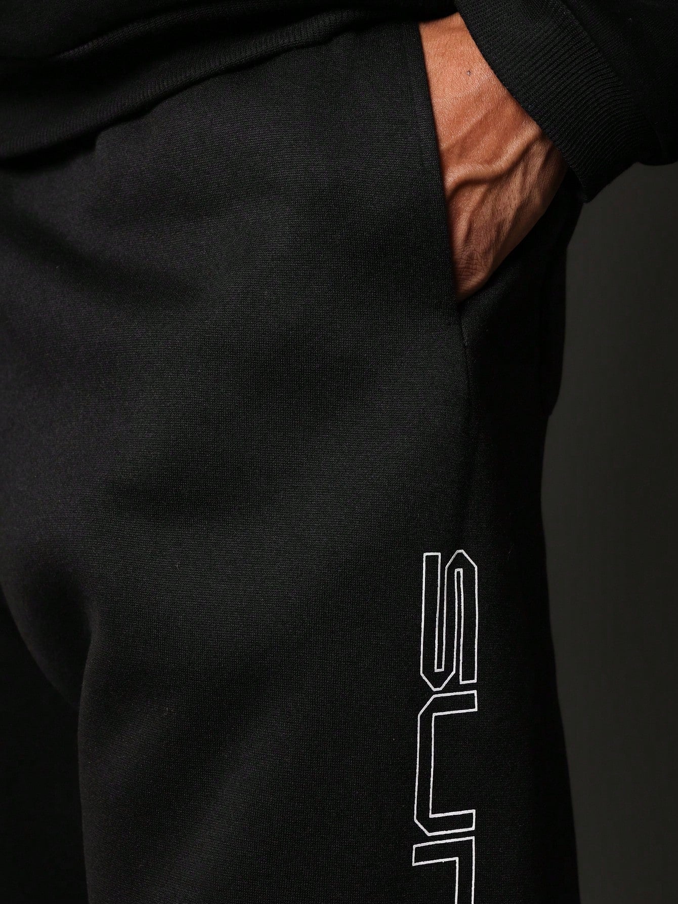 Calça Masculina Wide Leg Com Estampa Lateral Streetwear Calça Masculina Wide Leg Com Estampa Lateral Streetwear