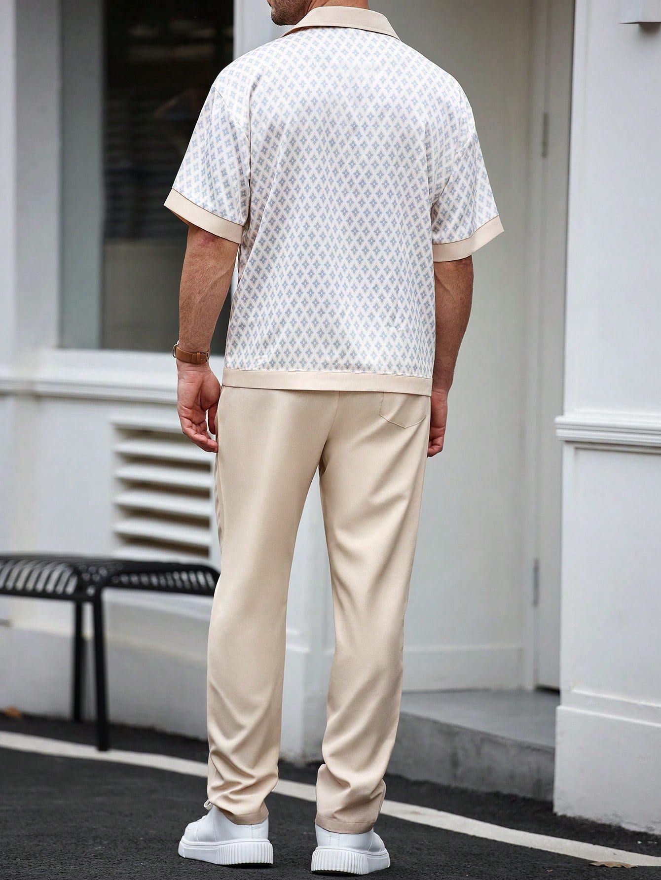 Conjunto Masculino Camisa Estampada E Calça Elegante E Leve Conjunto Masculino Camisa Estampada E Calça Elegante E Leve