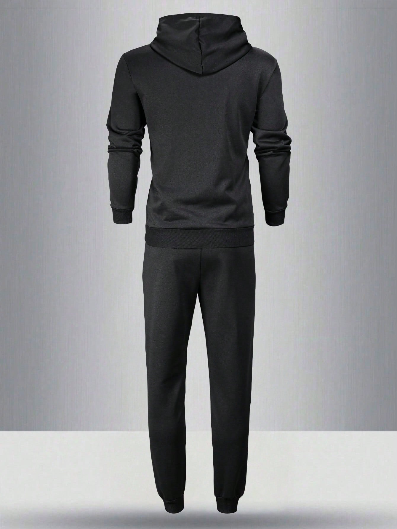 Conjunto Masculino Moletom Estampado Casual Com Capuz Conjunto Masculino Moletom Estampado Casual Com Capuz