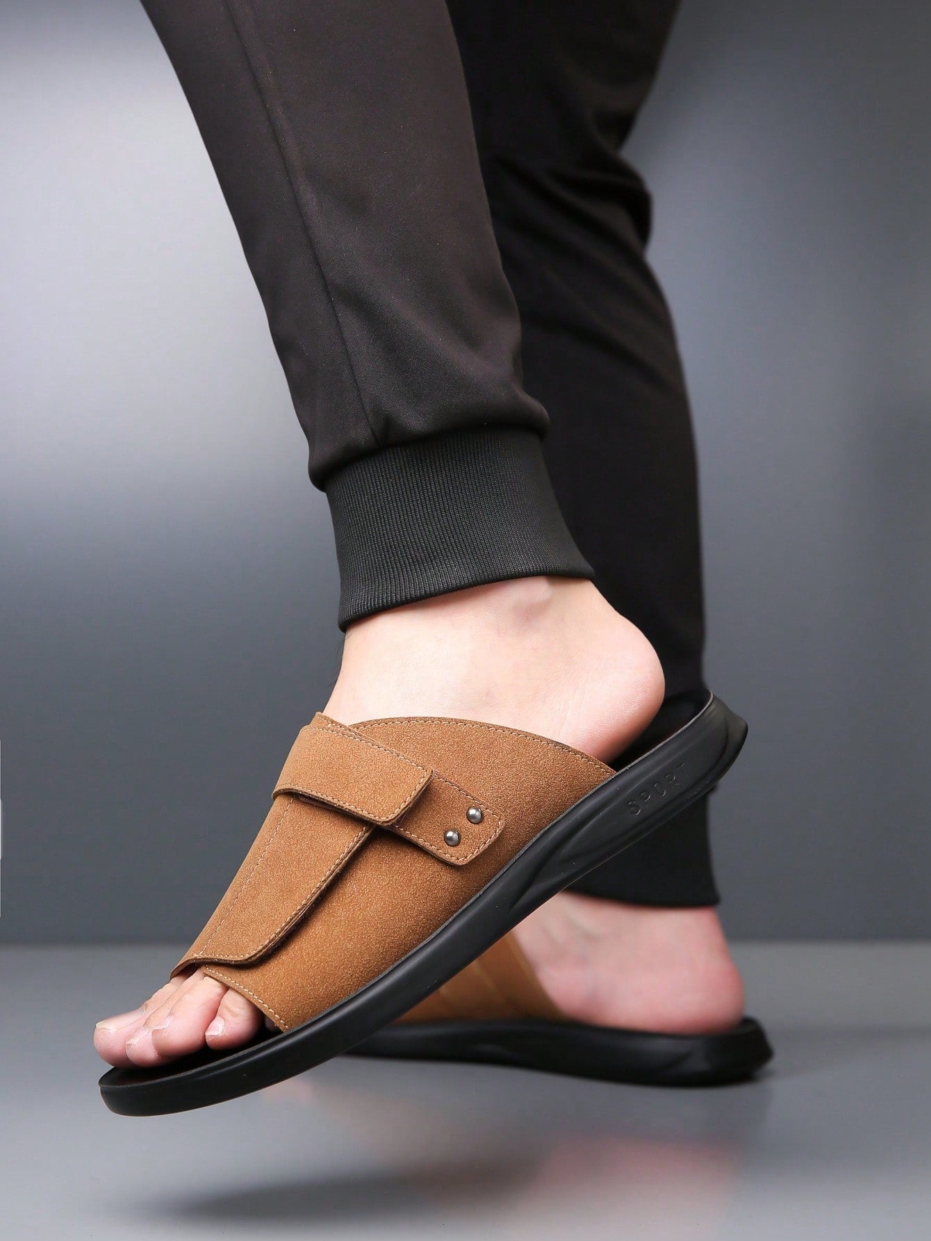 Chinelo Masculino Slide Confortável Para Praia E Academia Castanho / 36 Chinelo Masculino Slide Confortável Para Praia