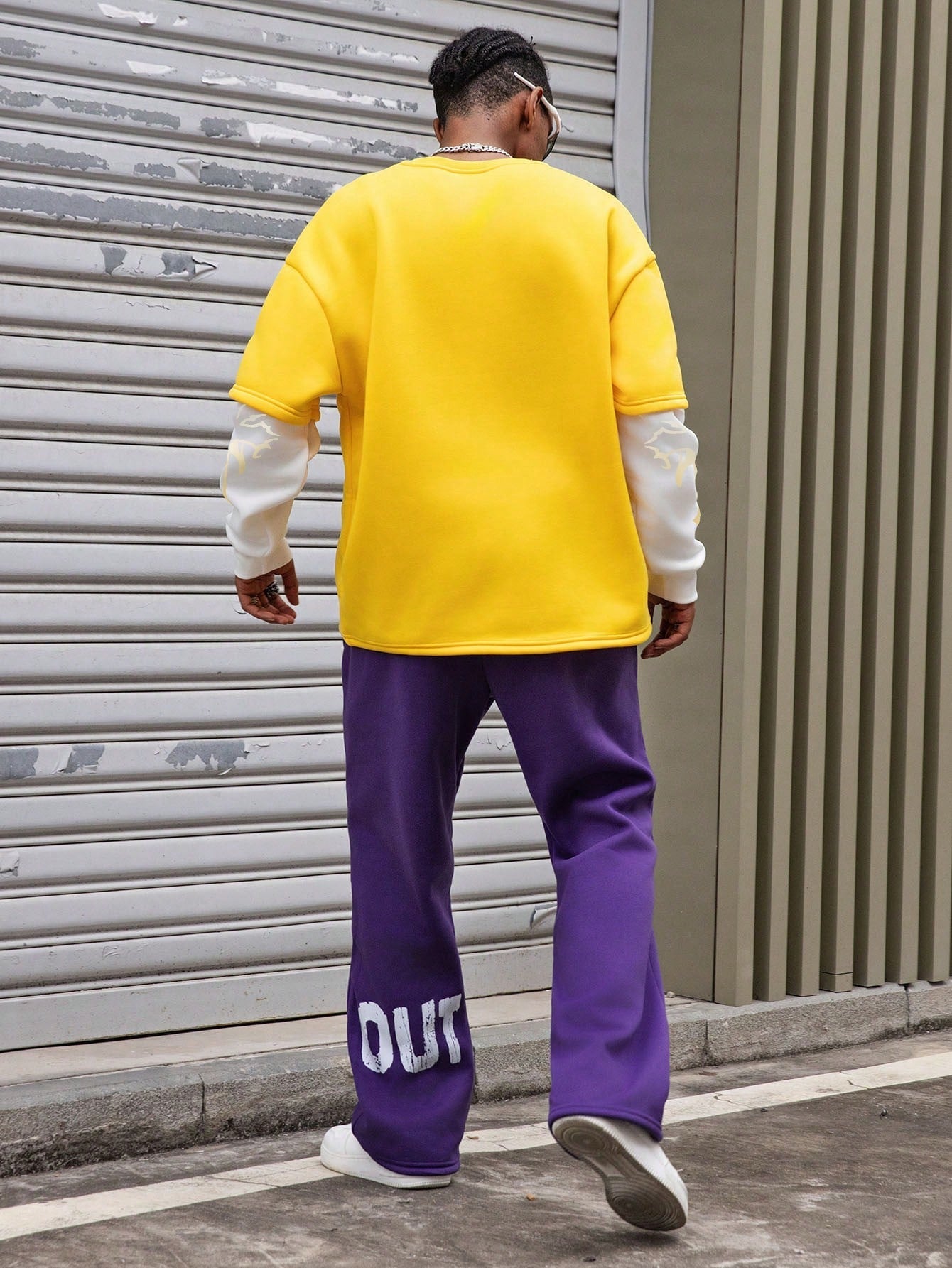 Conjunto Masculino Moletom Estampa Lettering E Calça Jogger Solta Conjunto Masculino Moletom Estampa Lettering E Calça