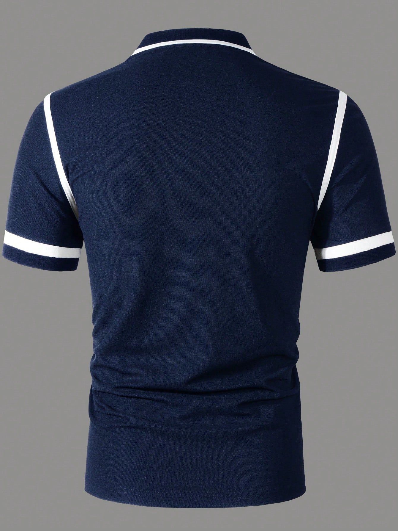 Camisa Polo Masculina Casual Botões Design Color Block Camisa Polo Masculina Casual Botões Design Color Block